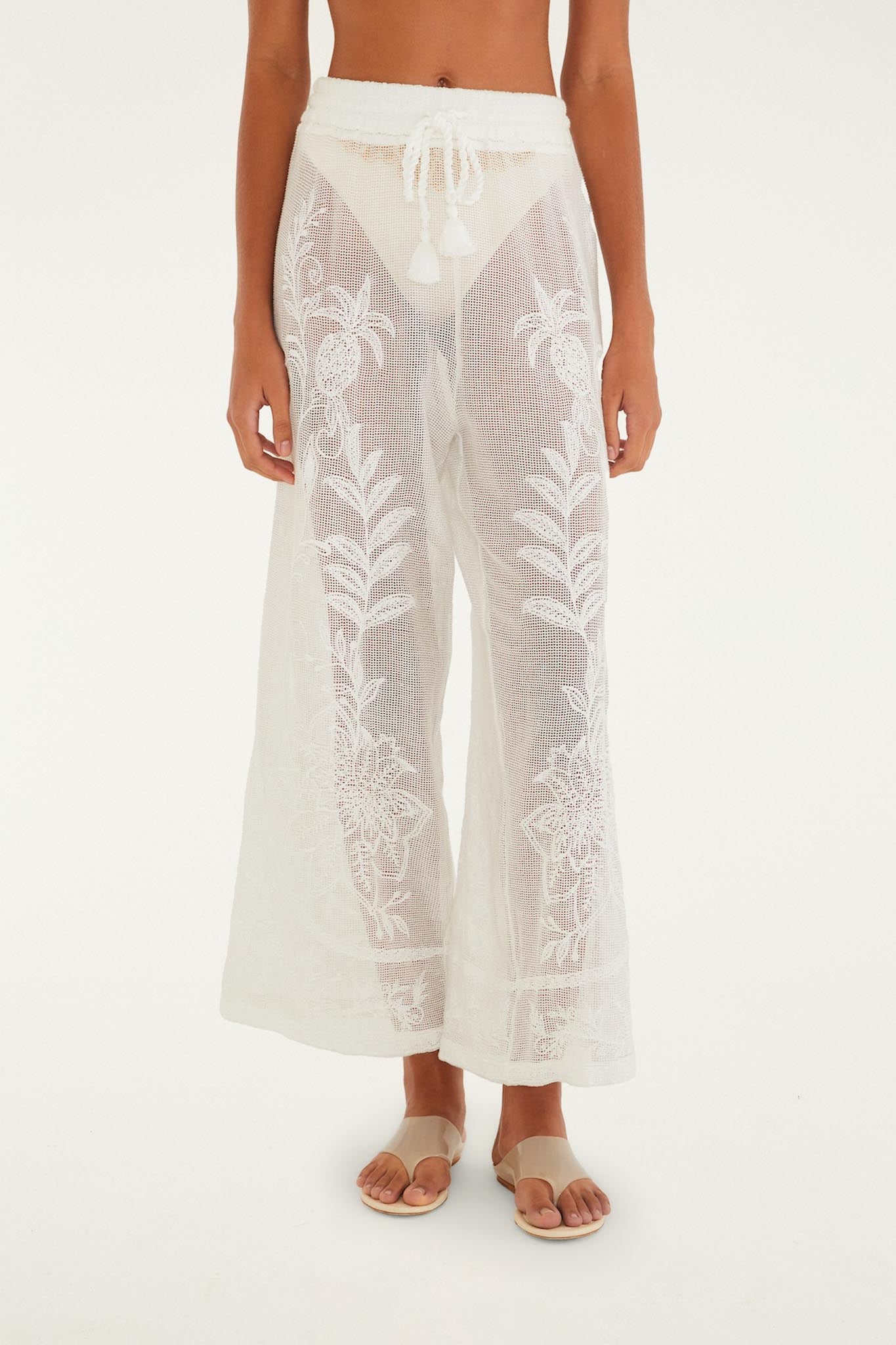 COPACABANA BEACH OFF-WHITE PANTS