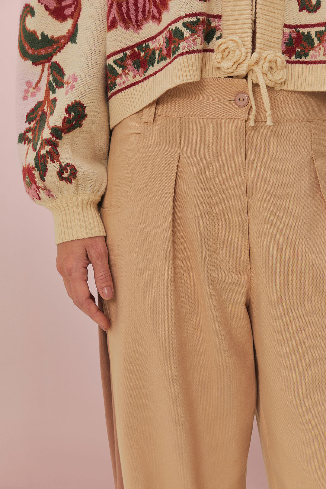 FARM Rio model wearing the Bicolor High Waist Pants