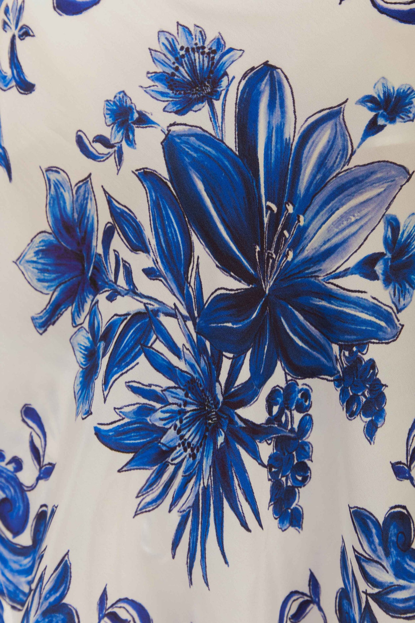 FARM Rio model wearing the Garden Tiles Blouse