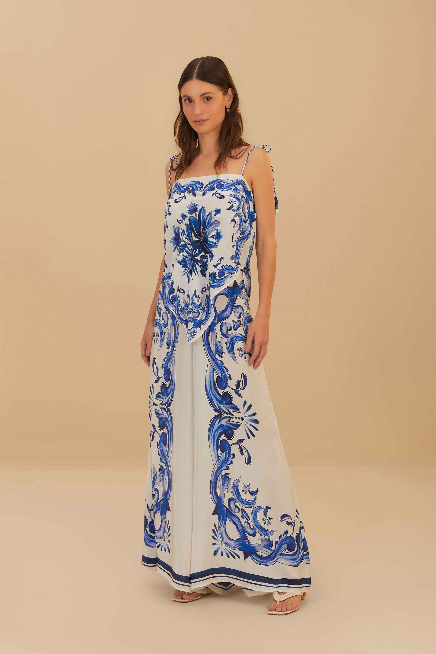 FARM Rio model wearing the Garden Tiles Pants