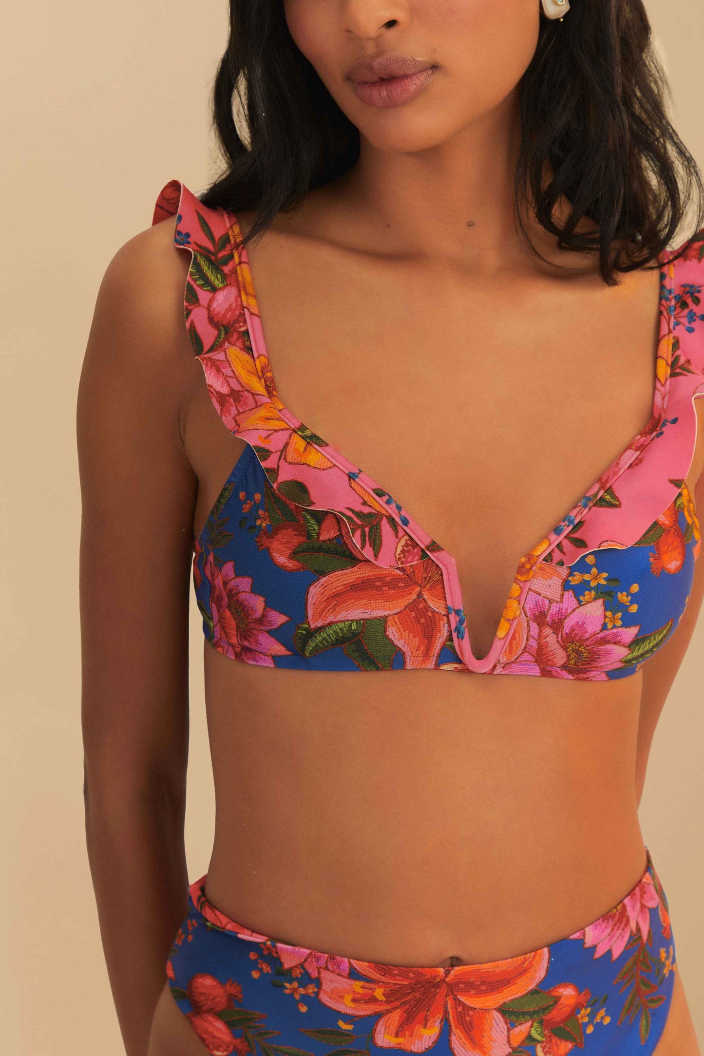 Summer Fruit Under Wire Bikini Top