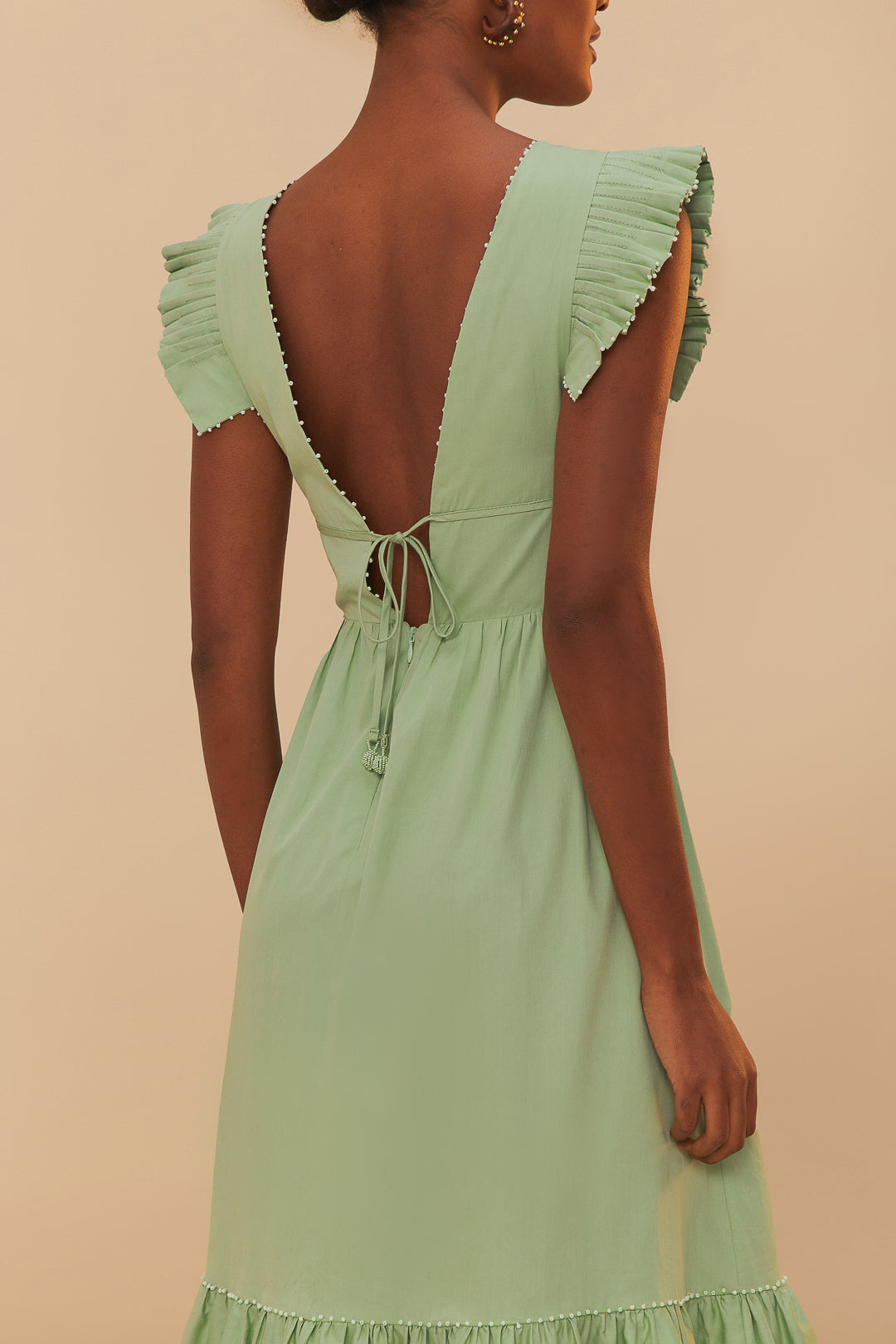 Light Green Butterfly Midi Dress