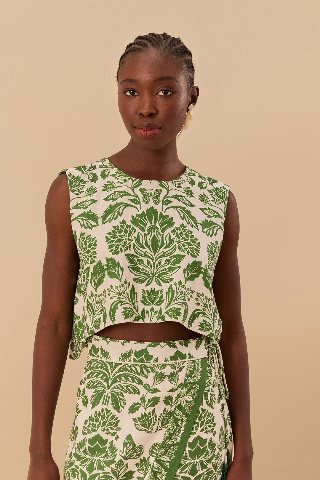 Delicate Tapestry Green Blouse