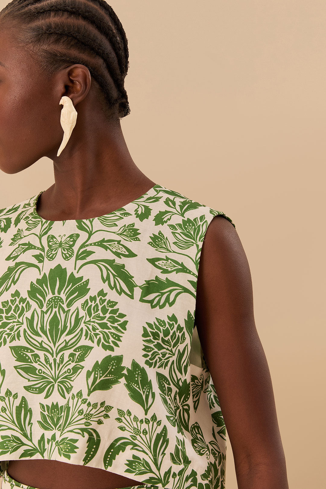 Delicate Tapestry Green Blouse