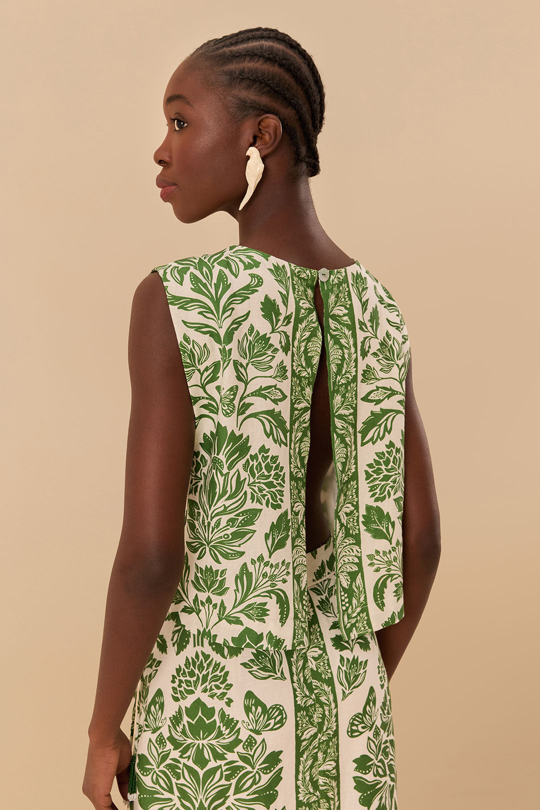 Delicate Tapestry Green Blouse