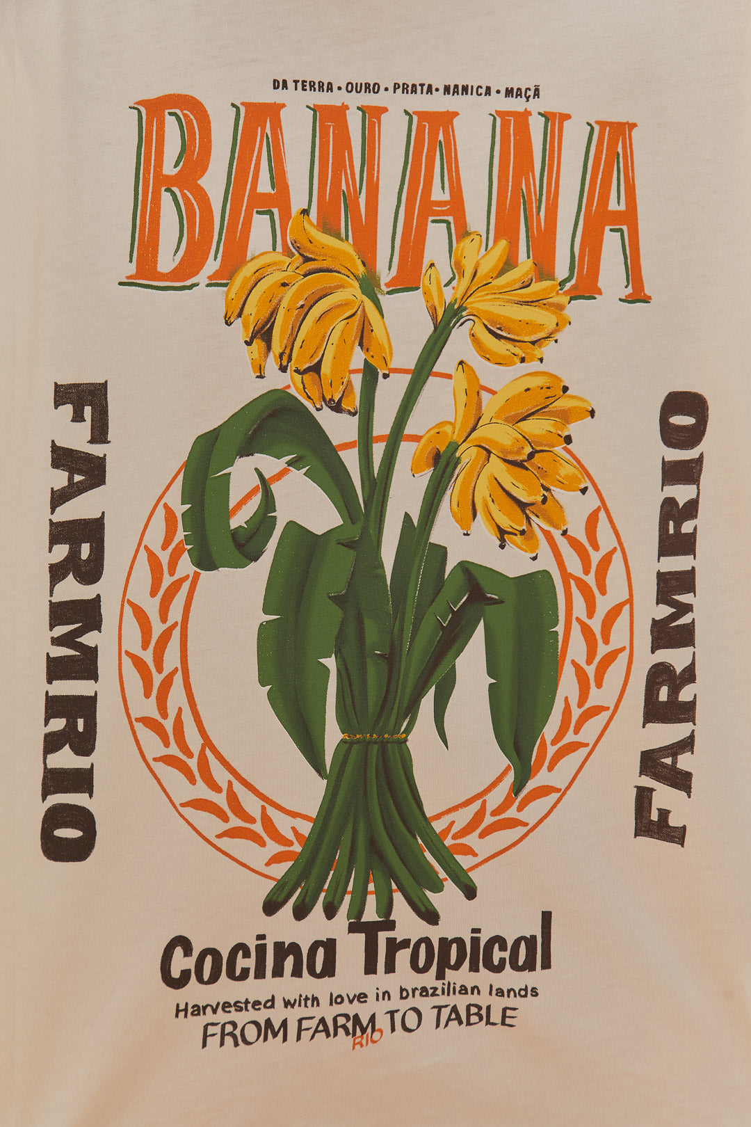 FARM Rio model wearing the Off-White Banana Cocina Relaxed T-Shirt