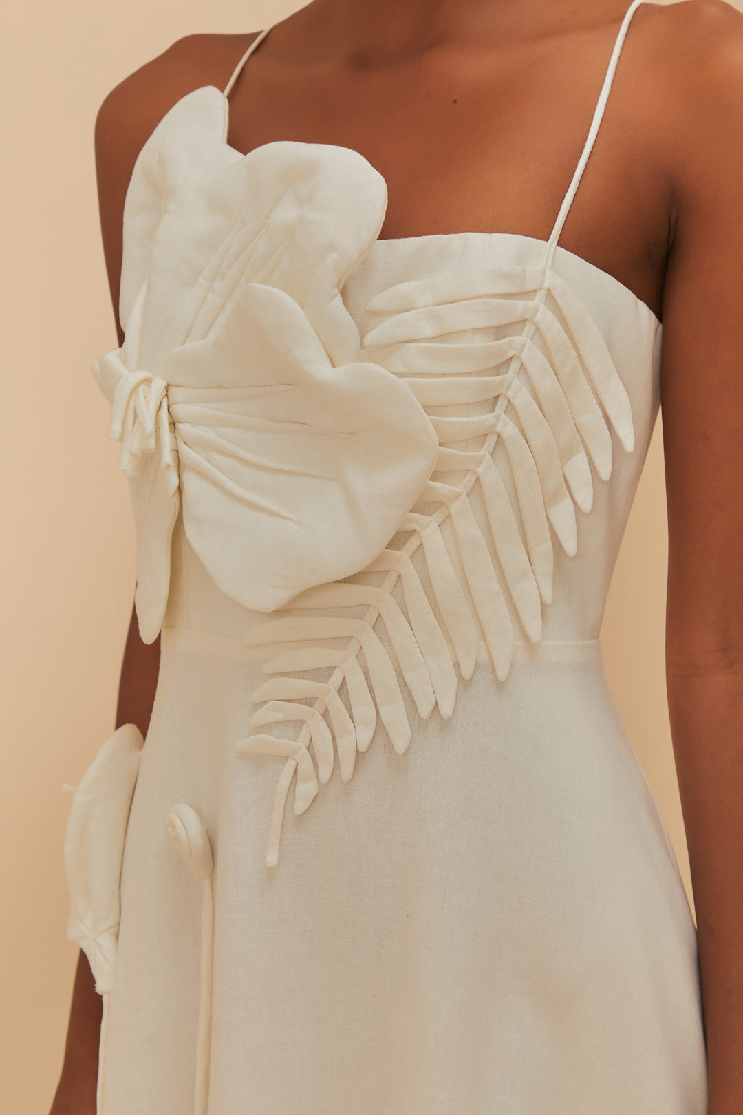 Off-White Garden Lenzing ™ Ecovero ™ Euroflax ™ Midi Dress