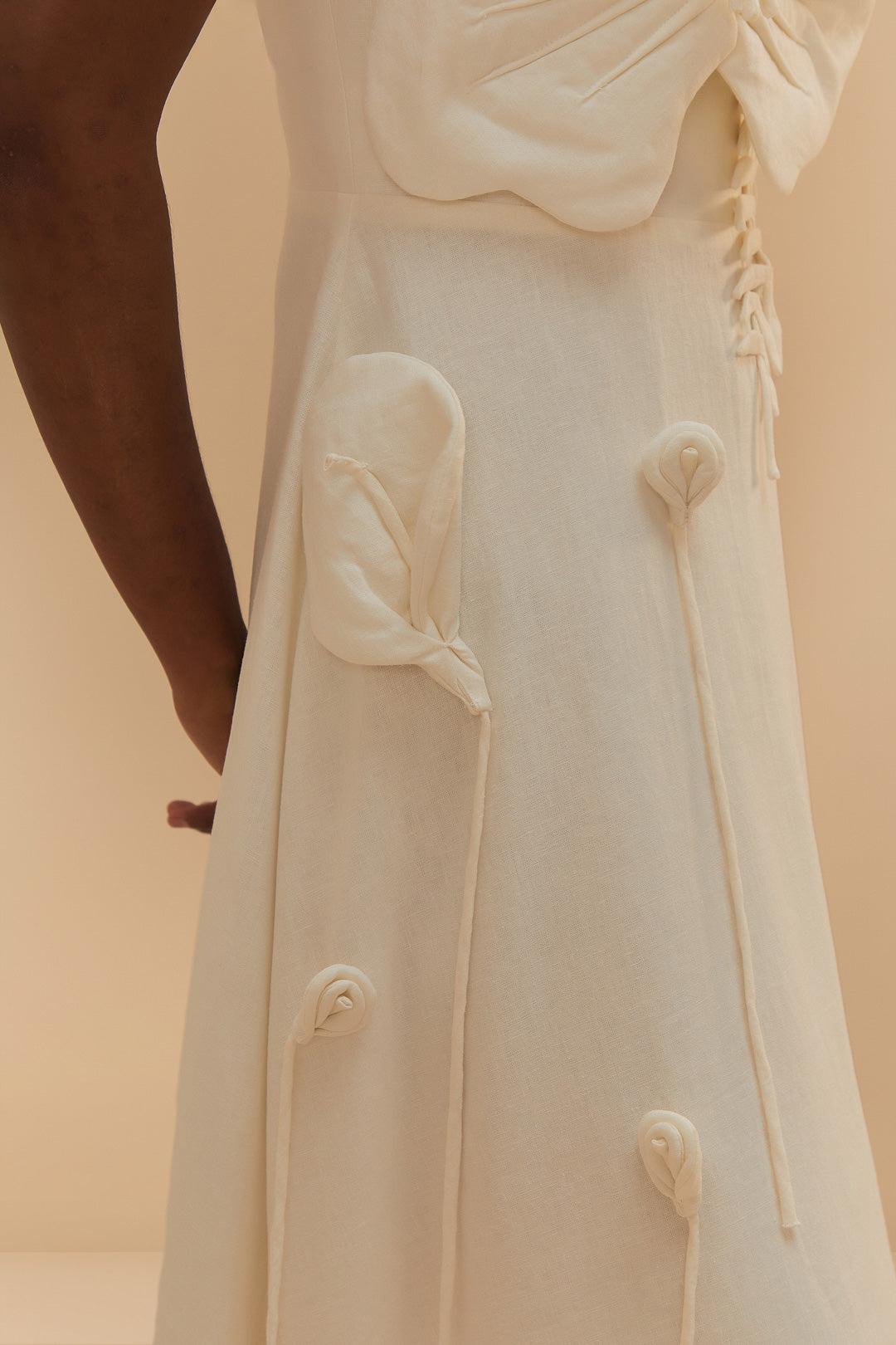 Off-White Garden Lenzing ™ Ecovero ™ Euroflax ™ Midi Dress