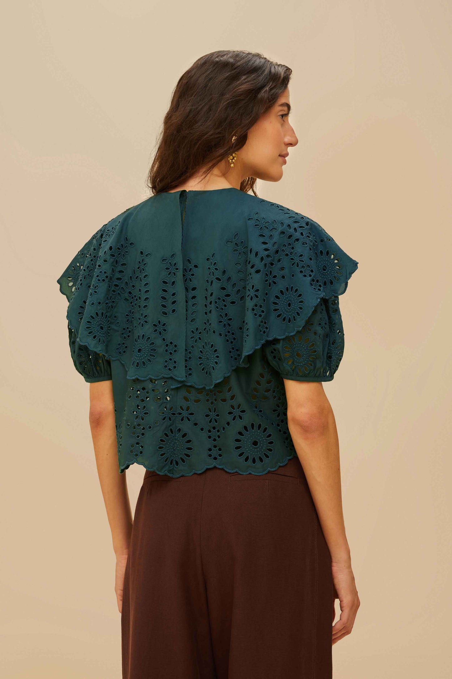 Green Maxi Lace Blouse