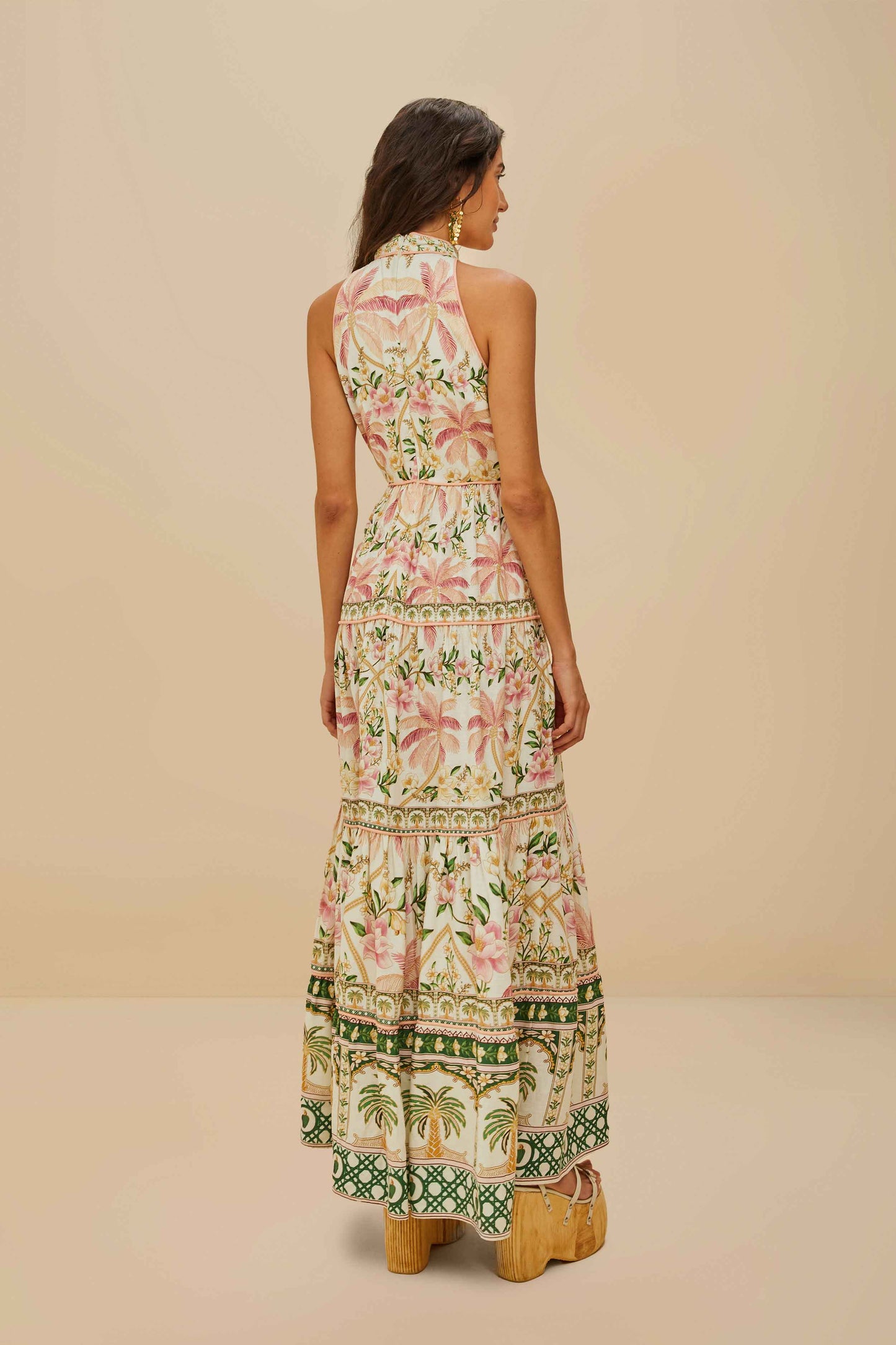 Off-White Palm Dream Lenzing ™ Ecovero ™ Euroflax ™ Maxi Dress