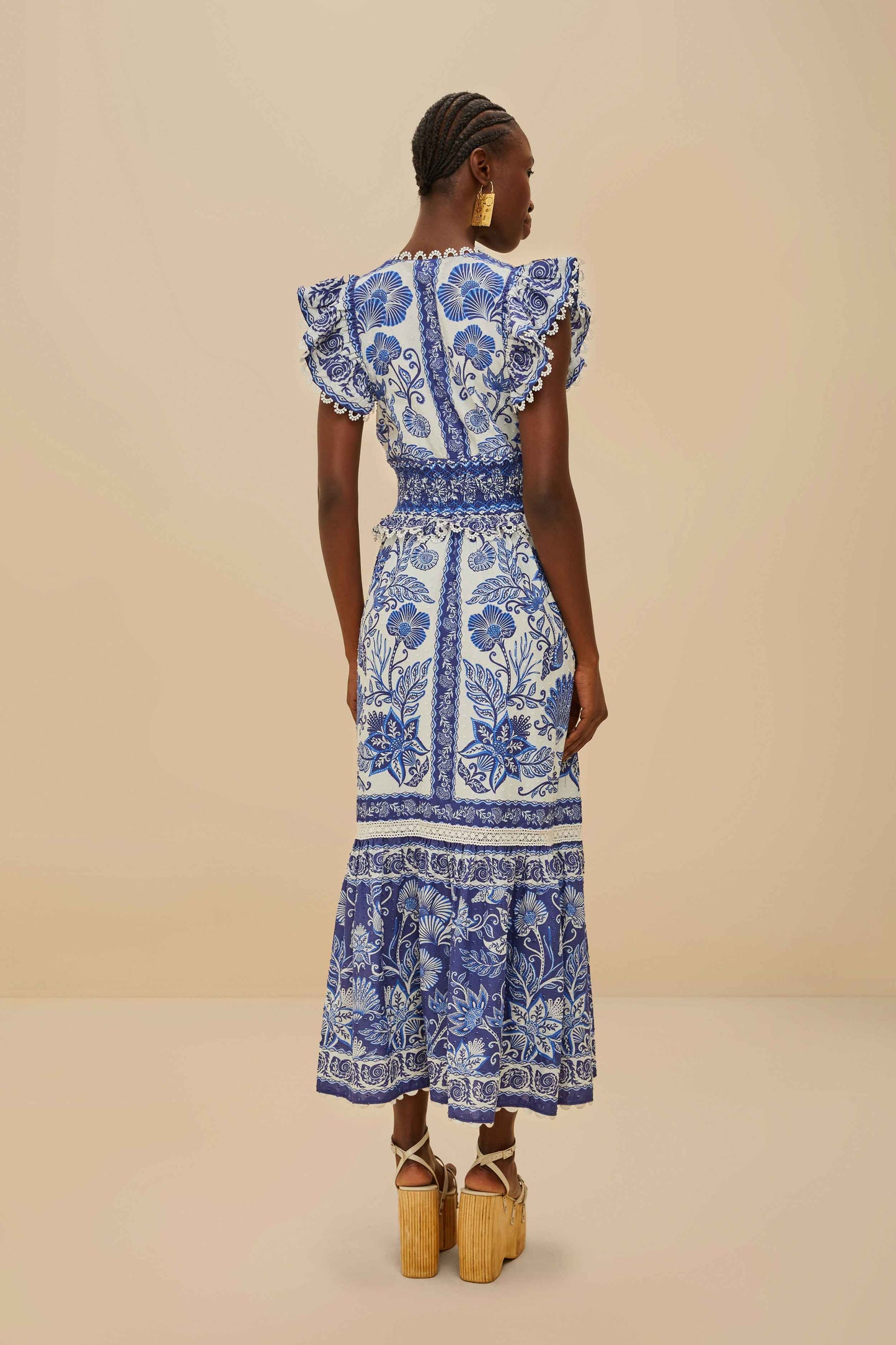 Shell Garden Off-White Maxi Dress