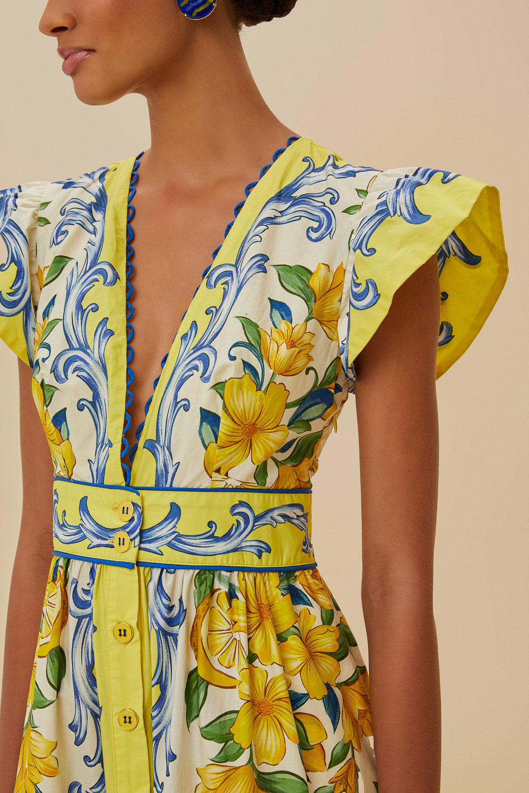 صقلية وشاح خارج الفستان Maxi Off-White