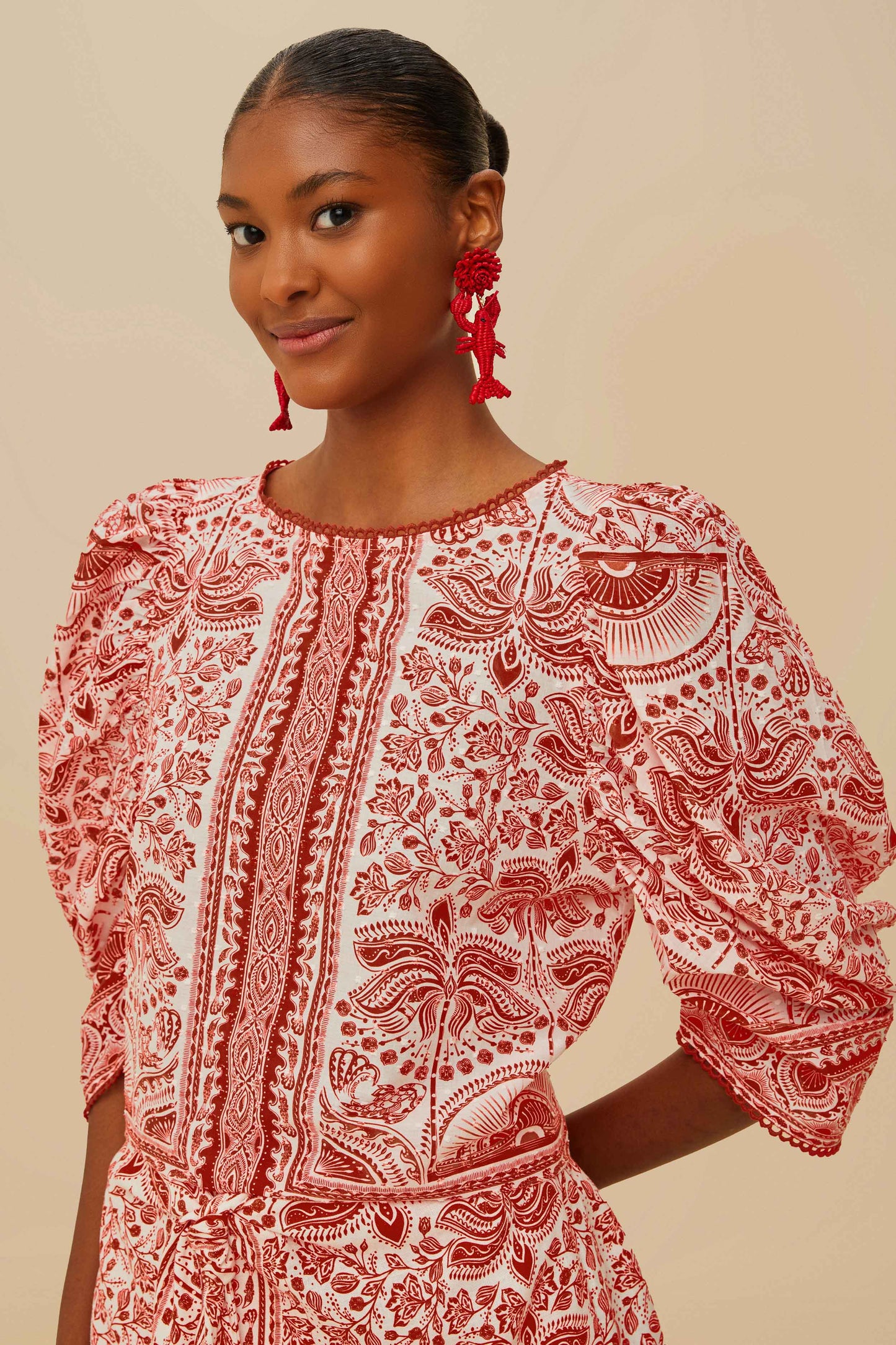 River Ride Red Blouse