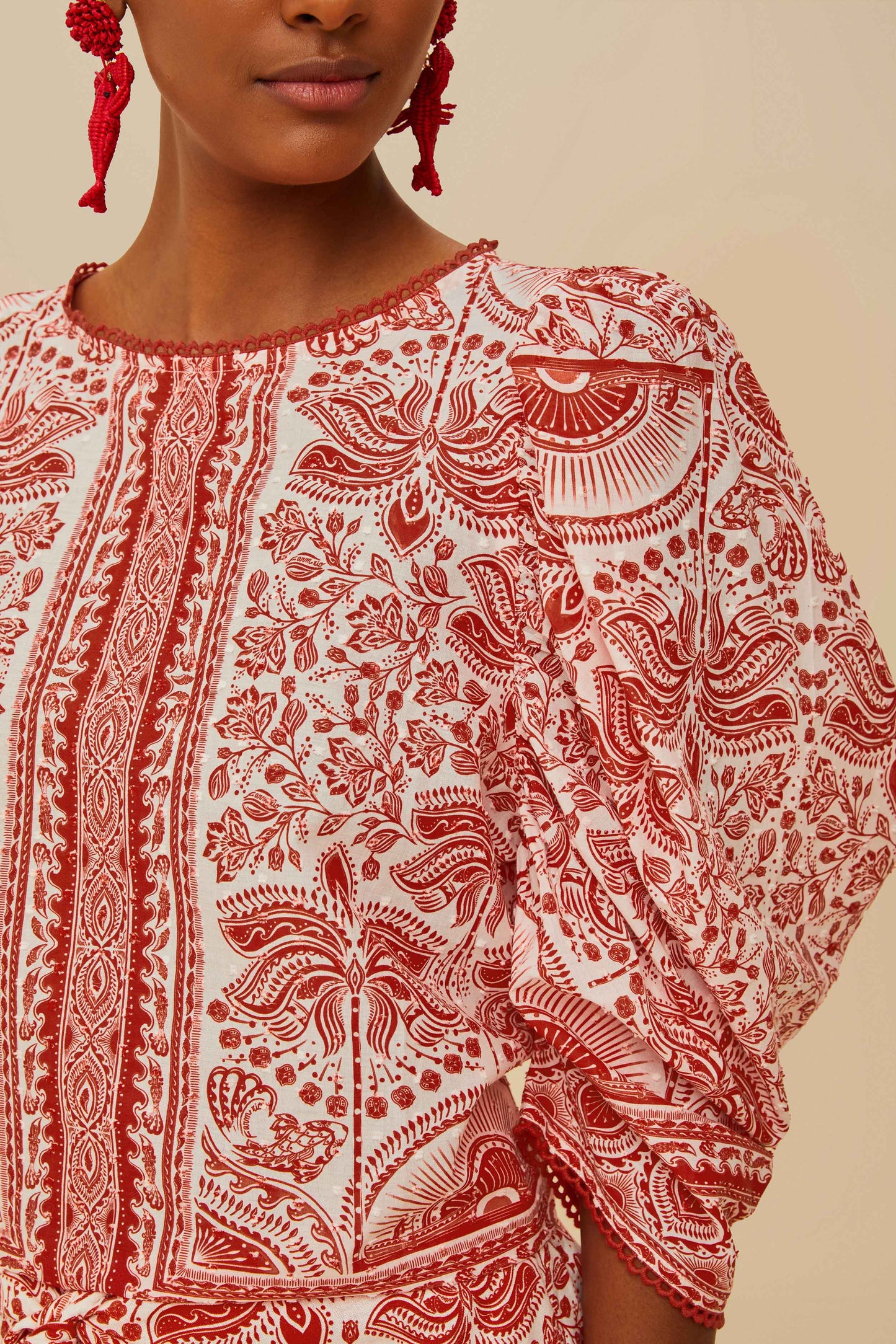 River Ride Red Blouse