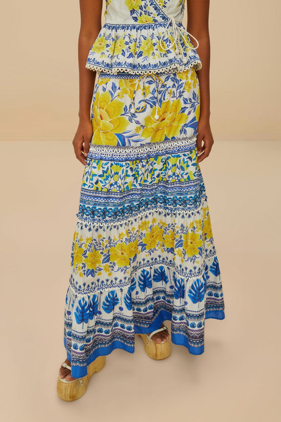 أبيض Zuli Low Low Rise Maxi Skirt