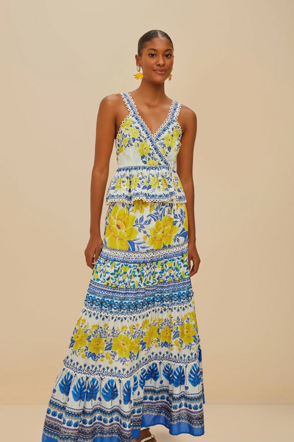 أبيض Zuli Low Low Rise Maxi Skirt