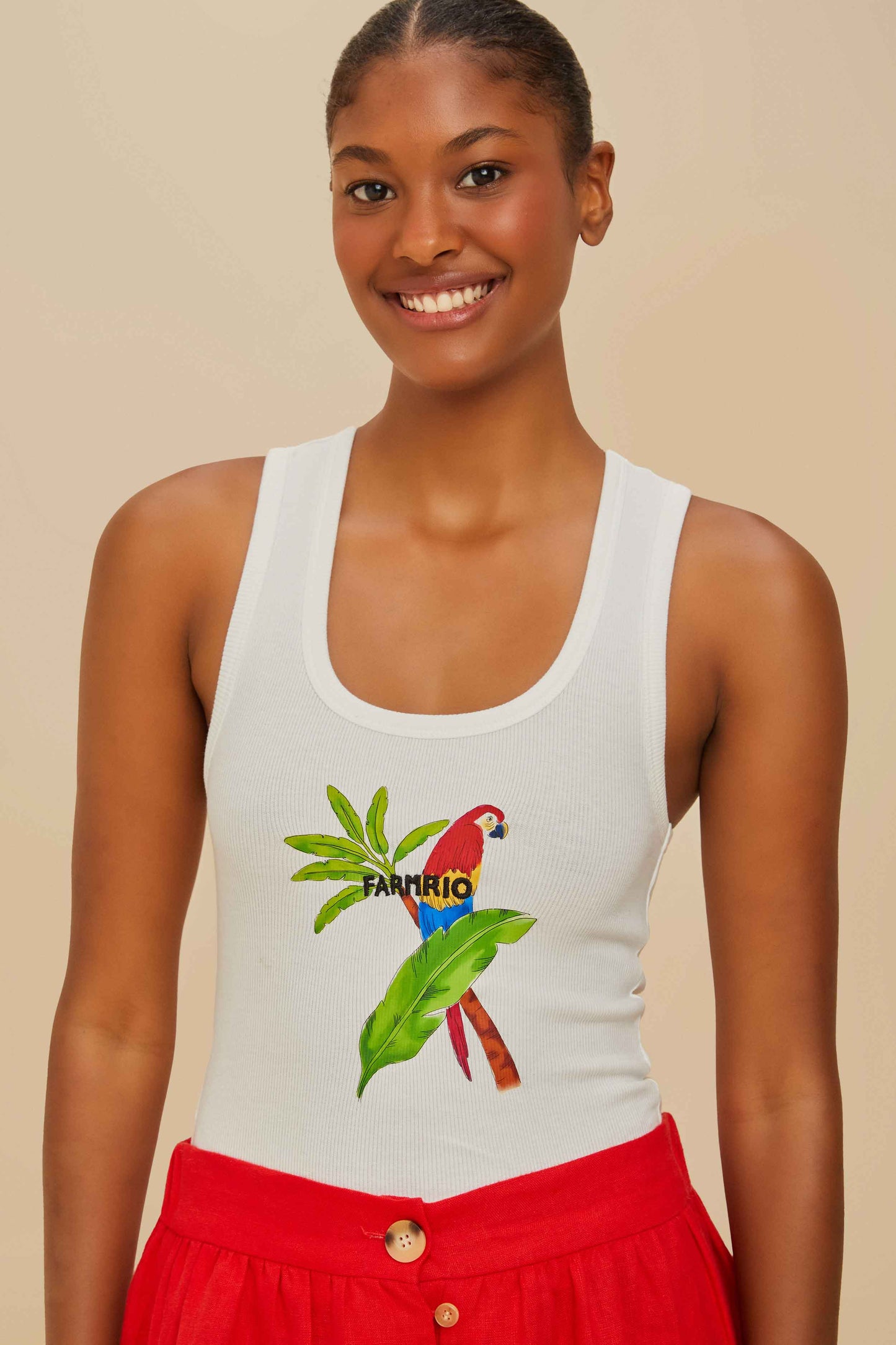 Farmrio Macaw Tank Top