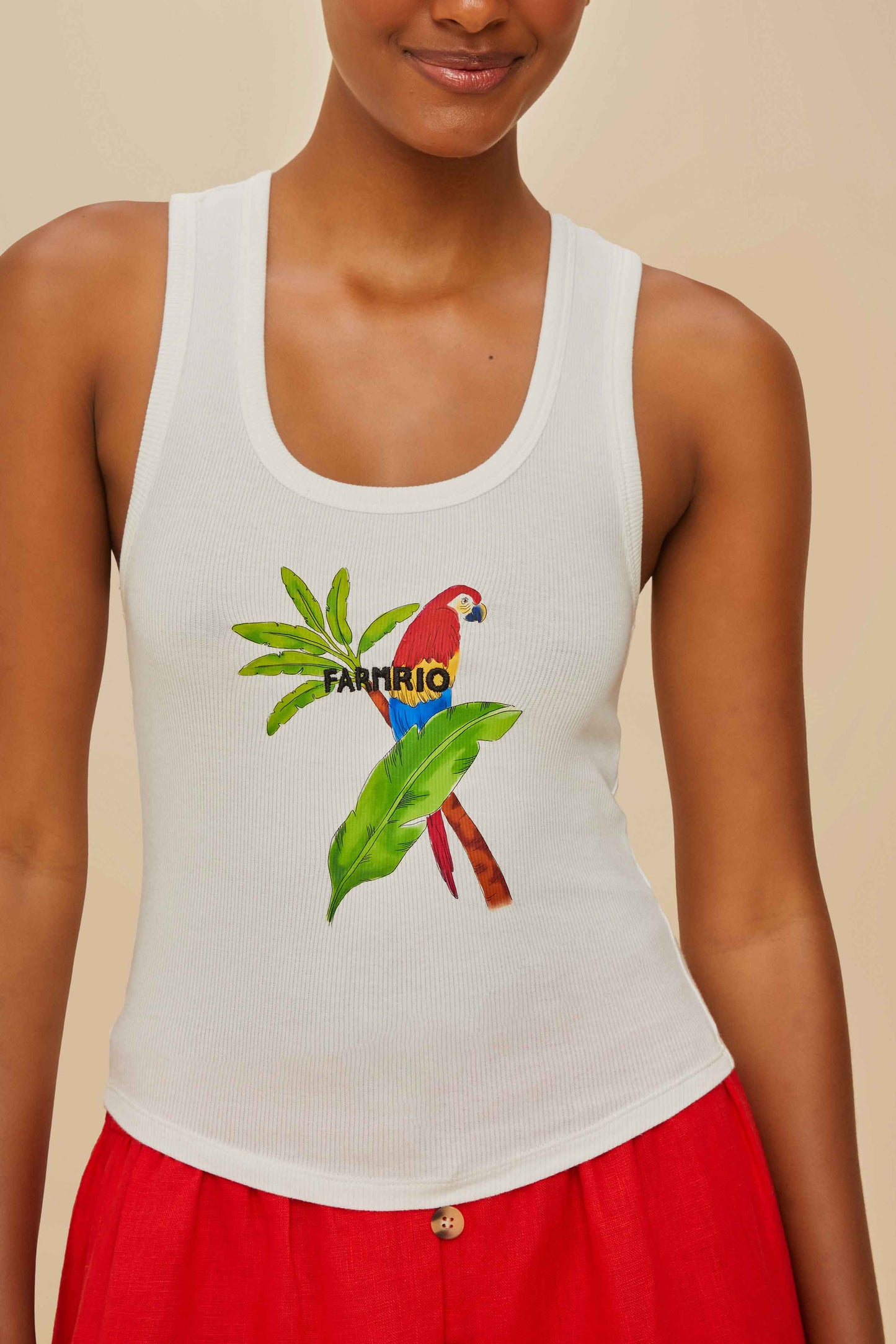 Farmrio Macaw Tank Top