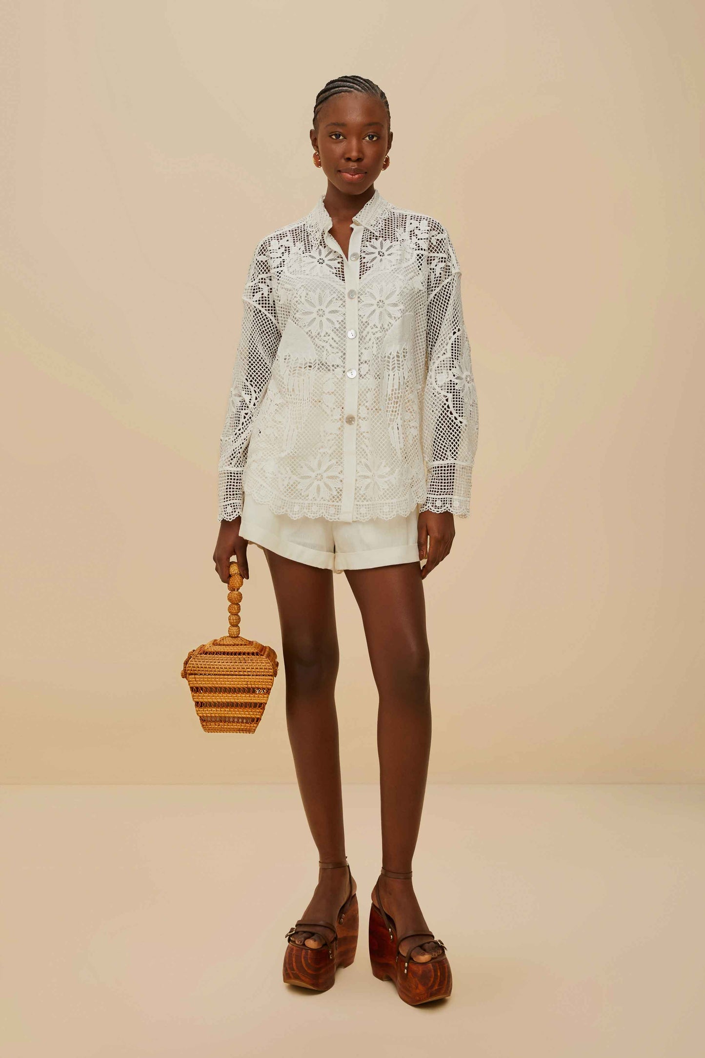 Off-White Wavy Pockets Euroflax™ Premium Linen Shorts