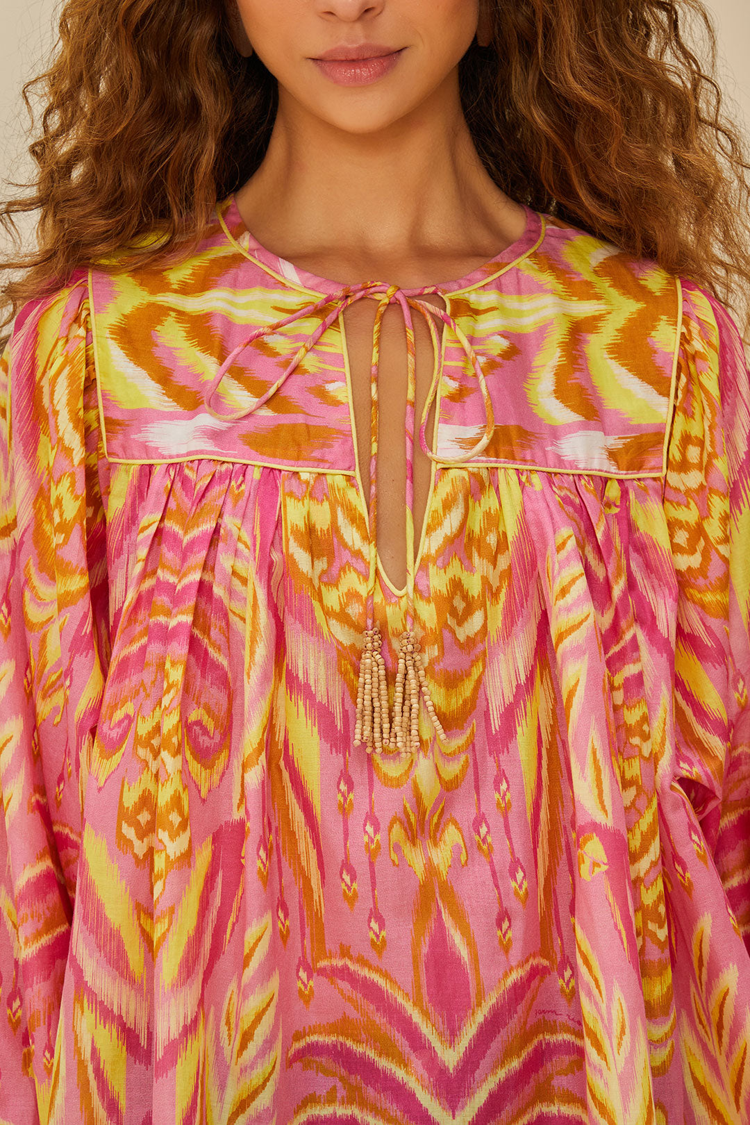 Pink Pineapple Tapestry Blouse