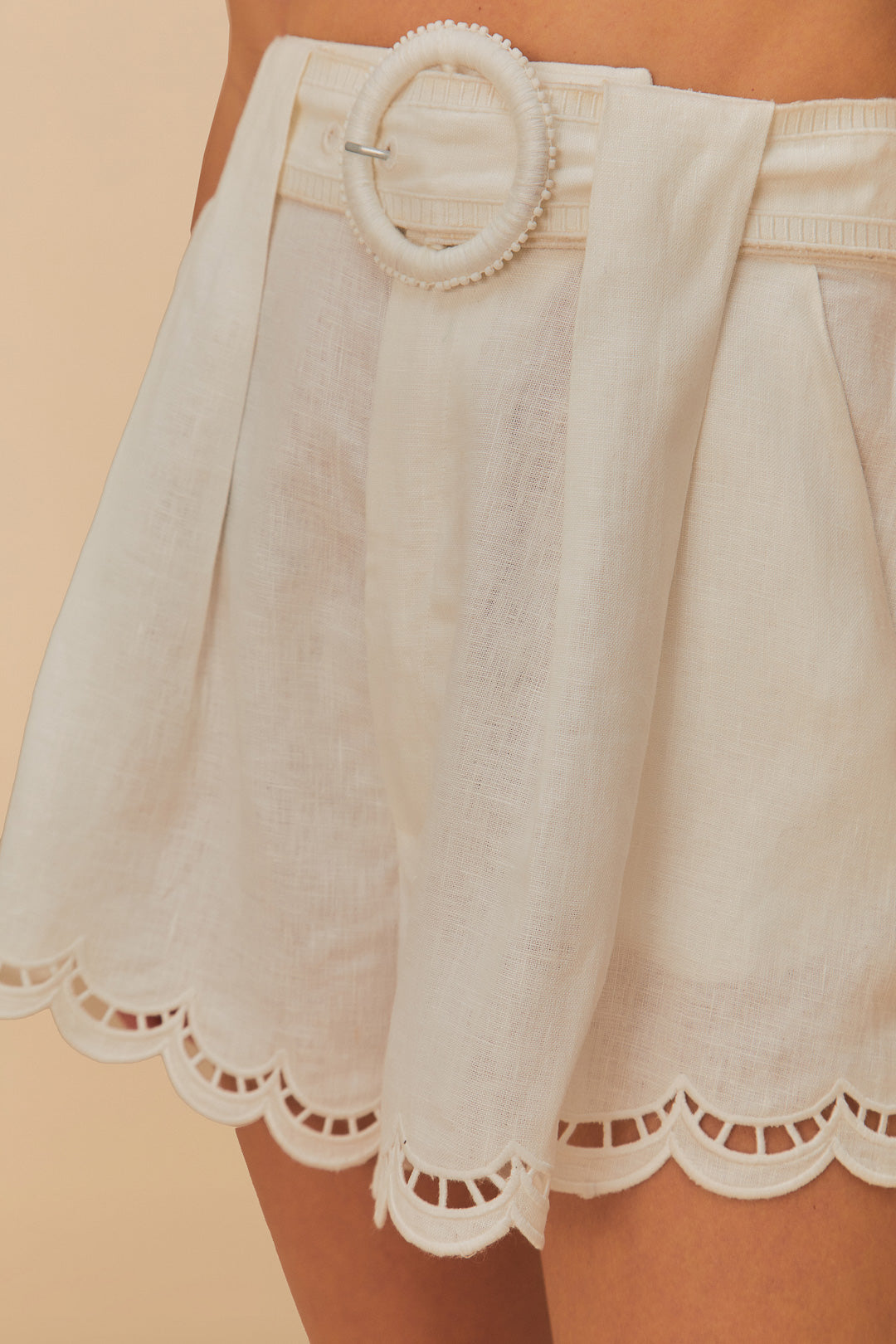 FARM Rio model wearing the Off-White Richelieu Running Shorts