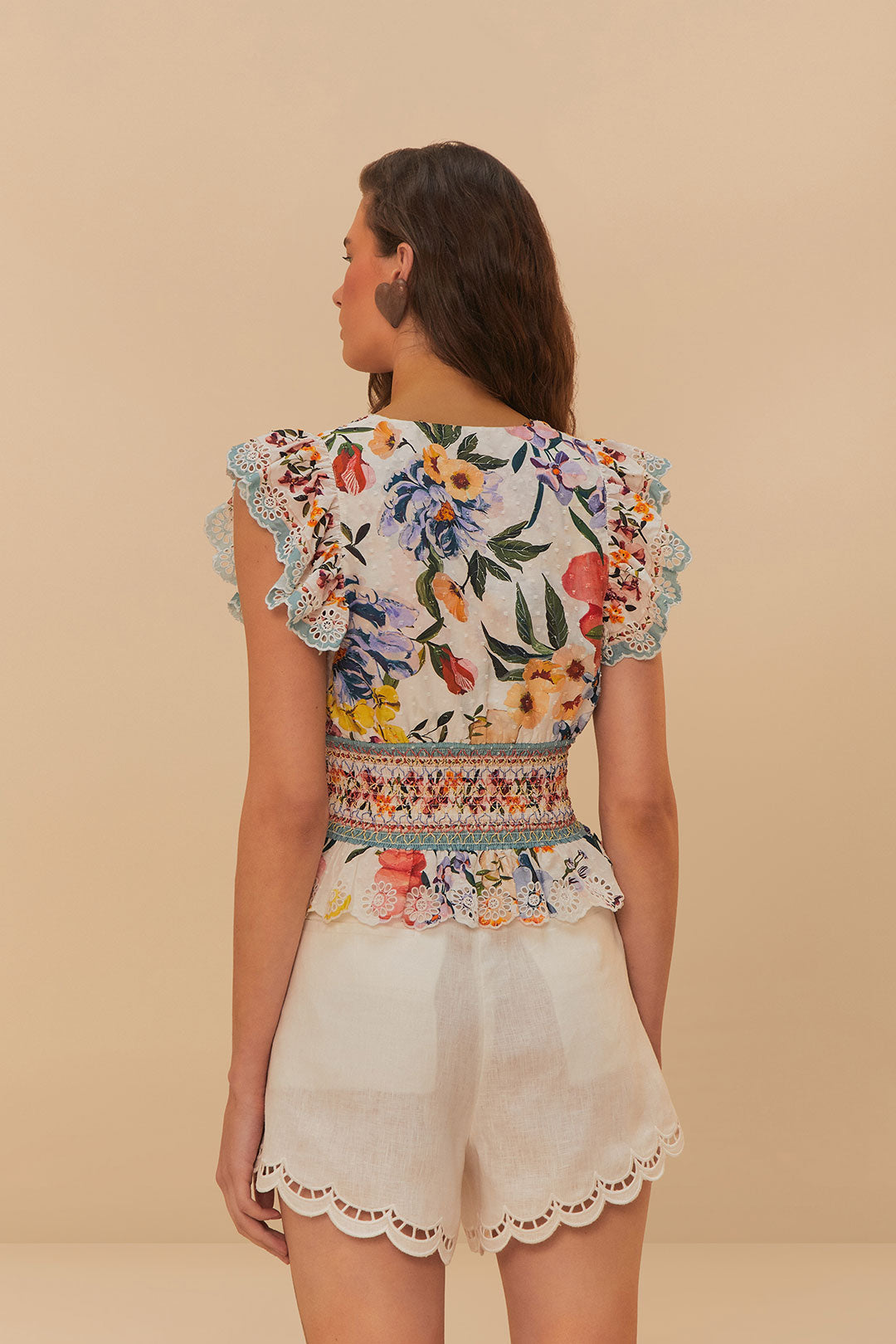 Greek Garden Off-White Blouse