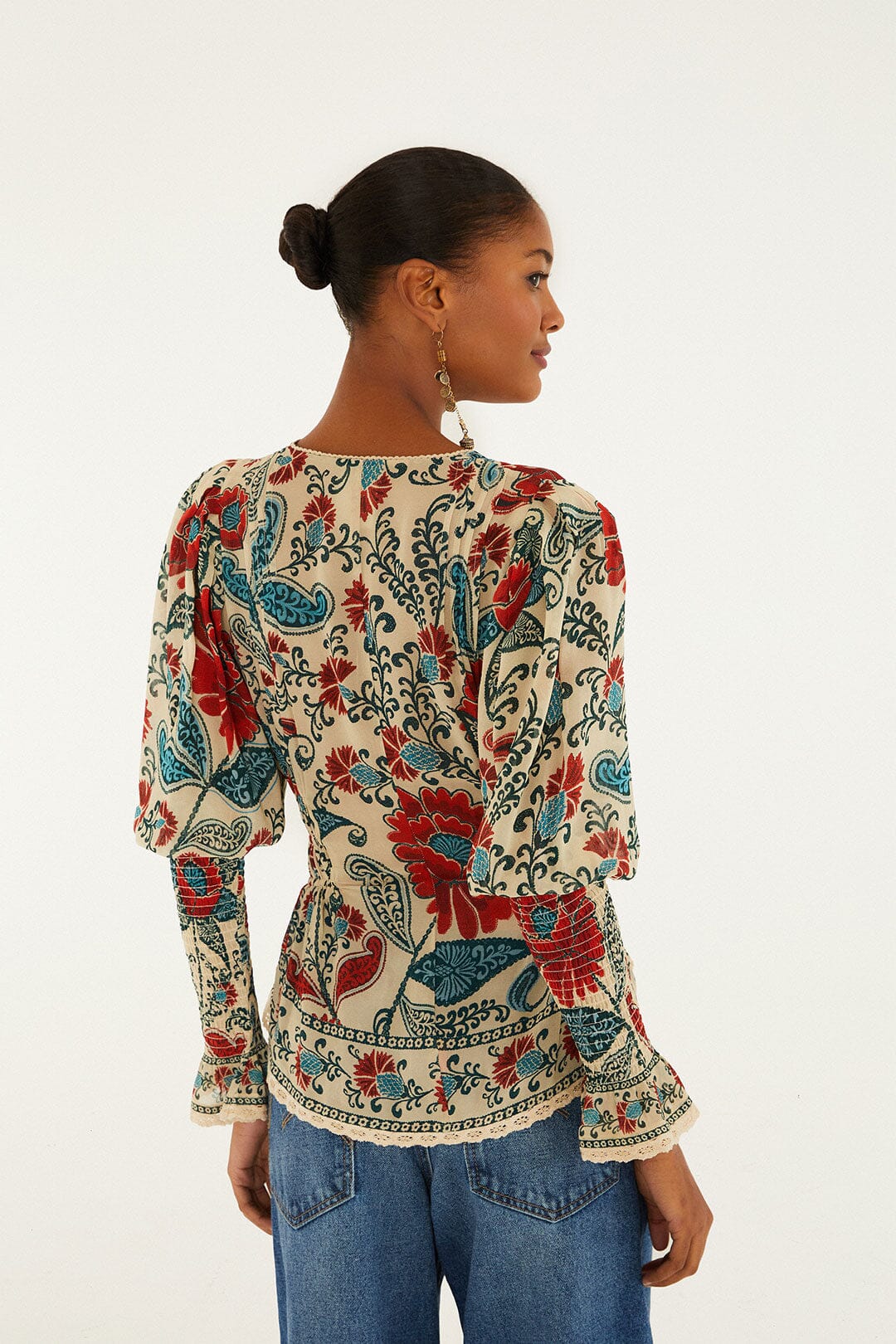 Francesca Sand Long Sleeve Blouse