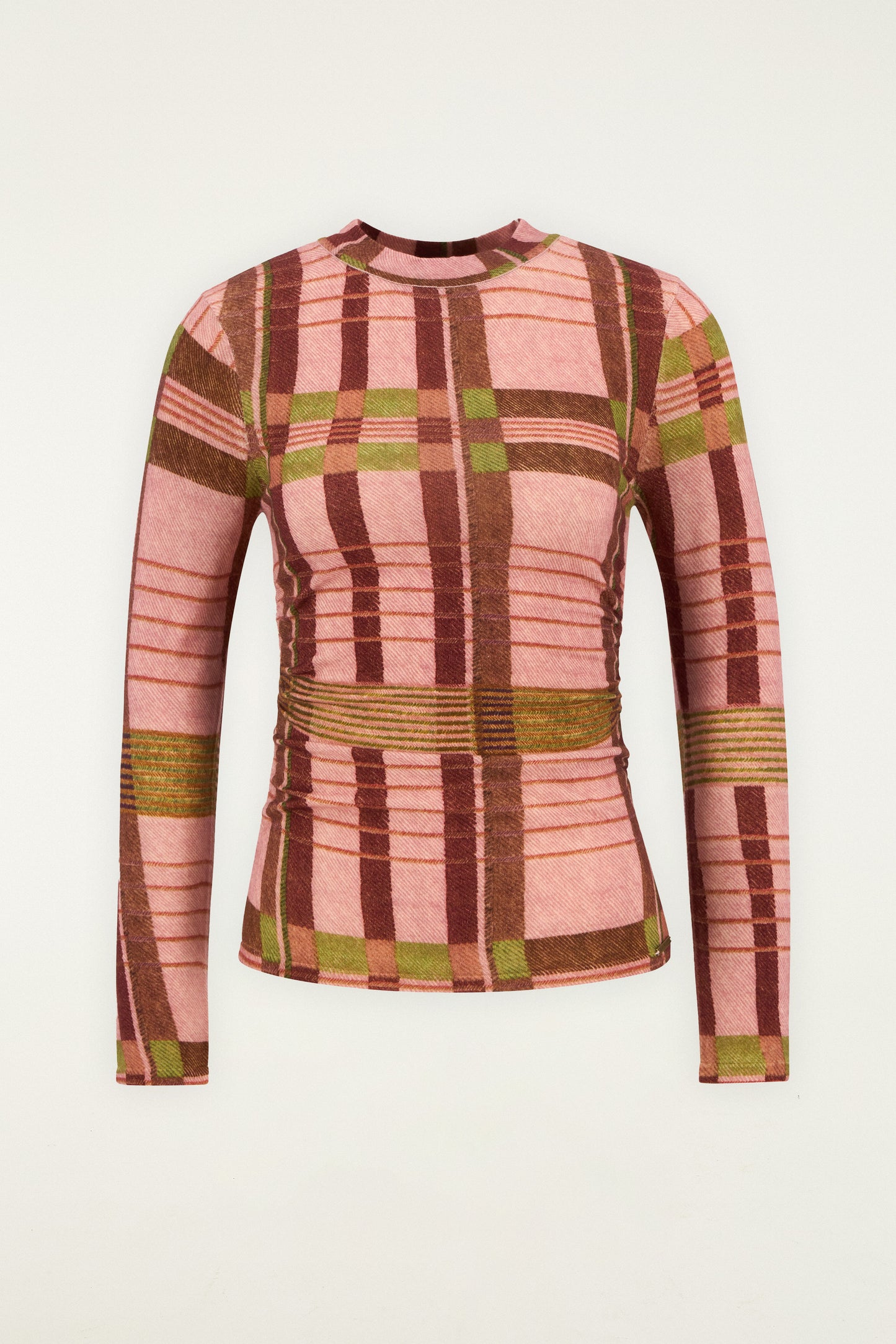 Barbour x Farm Rio Tartan Pink Long Sleeved Blouse