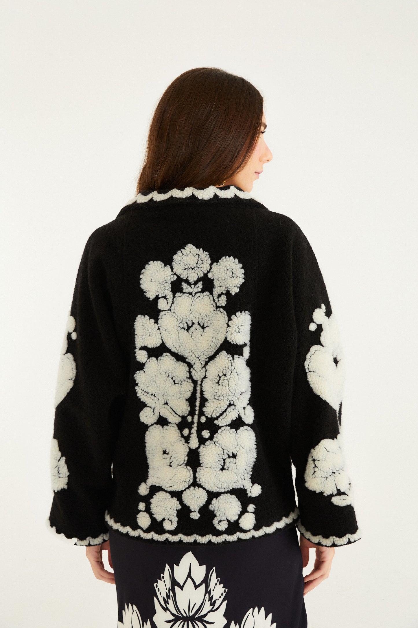 Floral Arabesque Fleece Coat