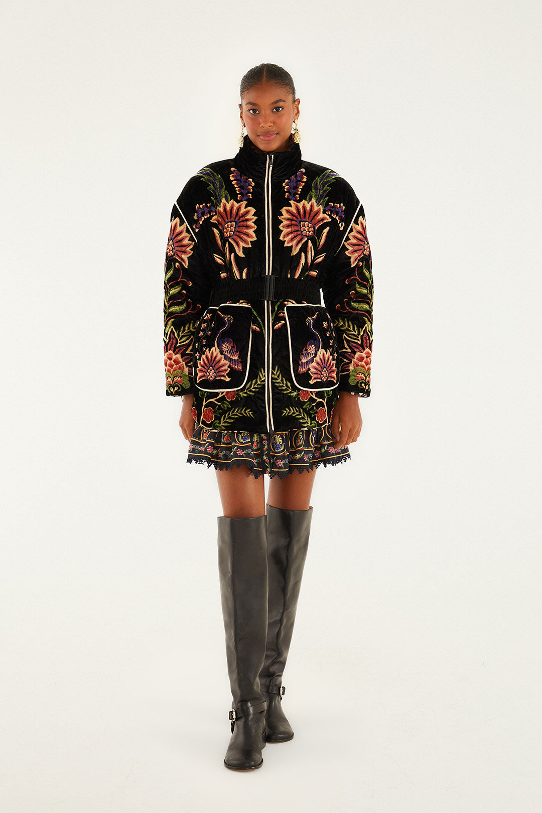 black marvelous garden puffer jacket