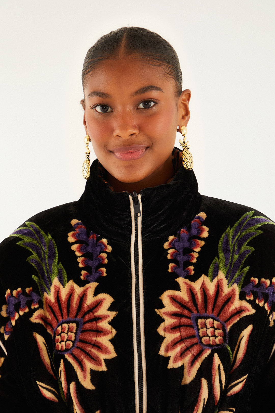 black marvelous garden puffer jacket
