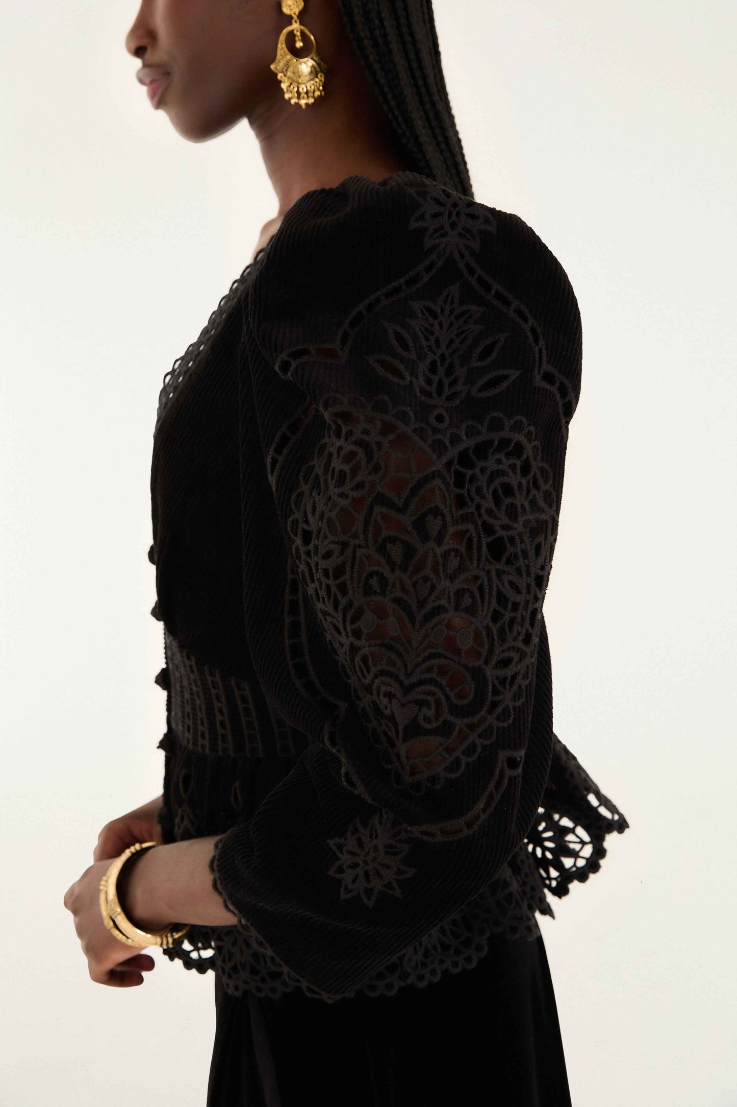 stichoke Heart Richelieu Black Blouse