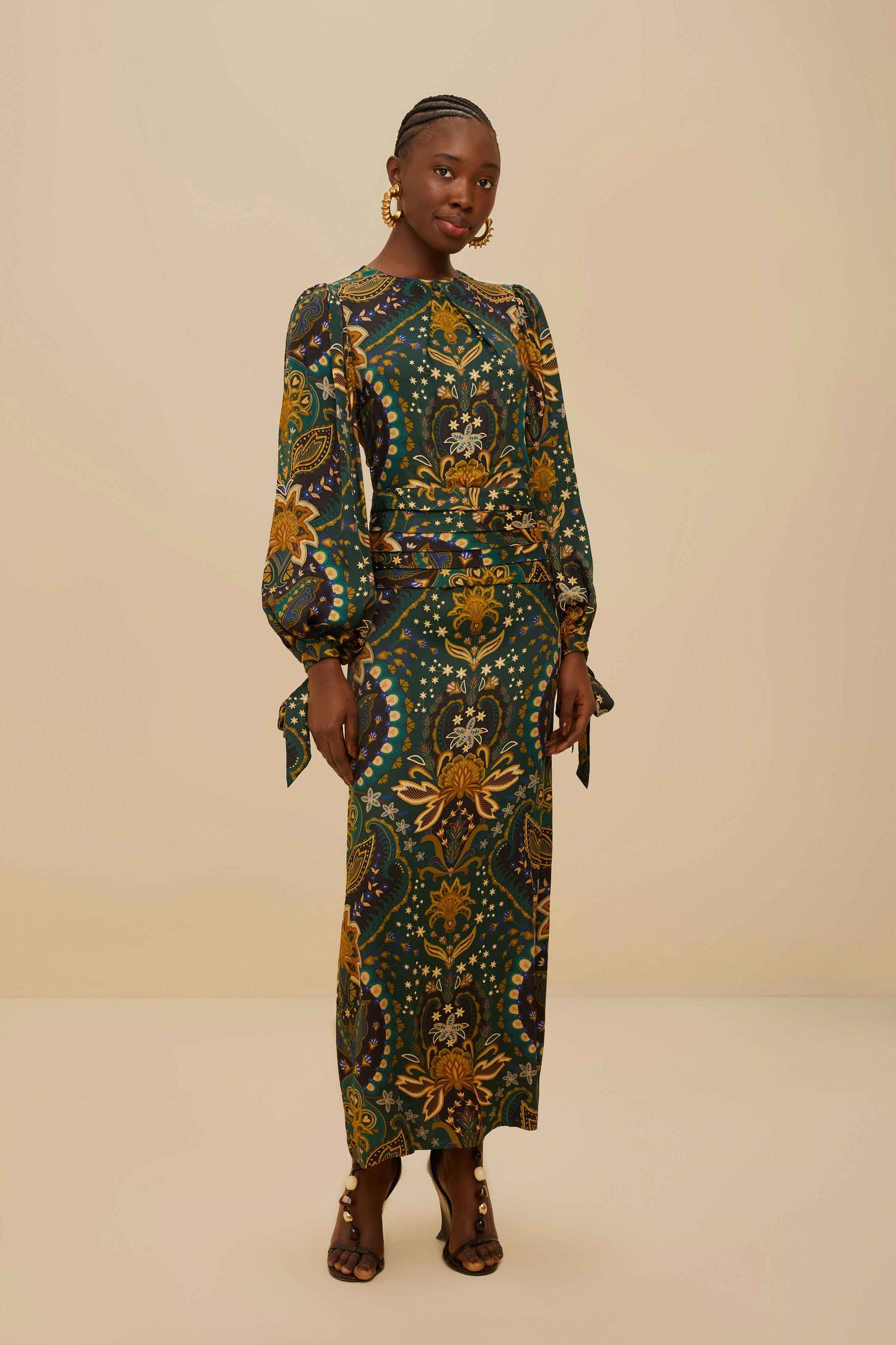 Black Jaipur Lenzing™ Ecovero™ Viscose Maxi Dress