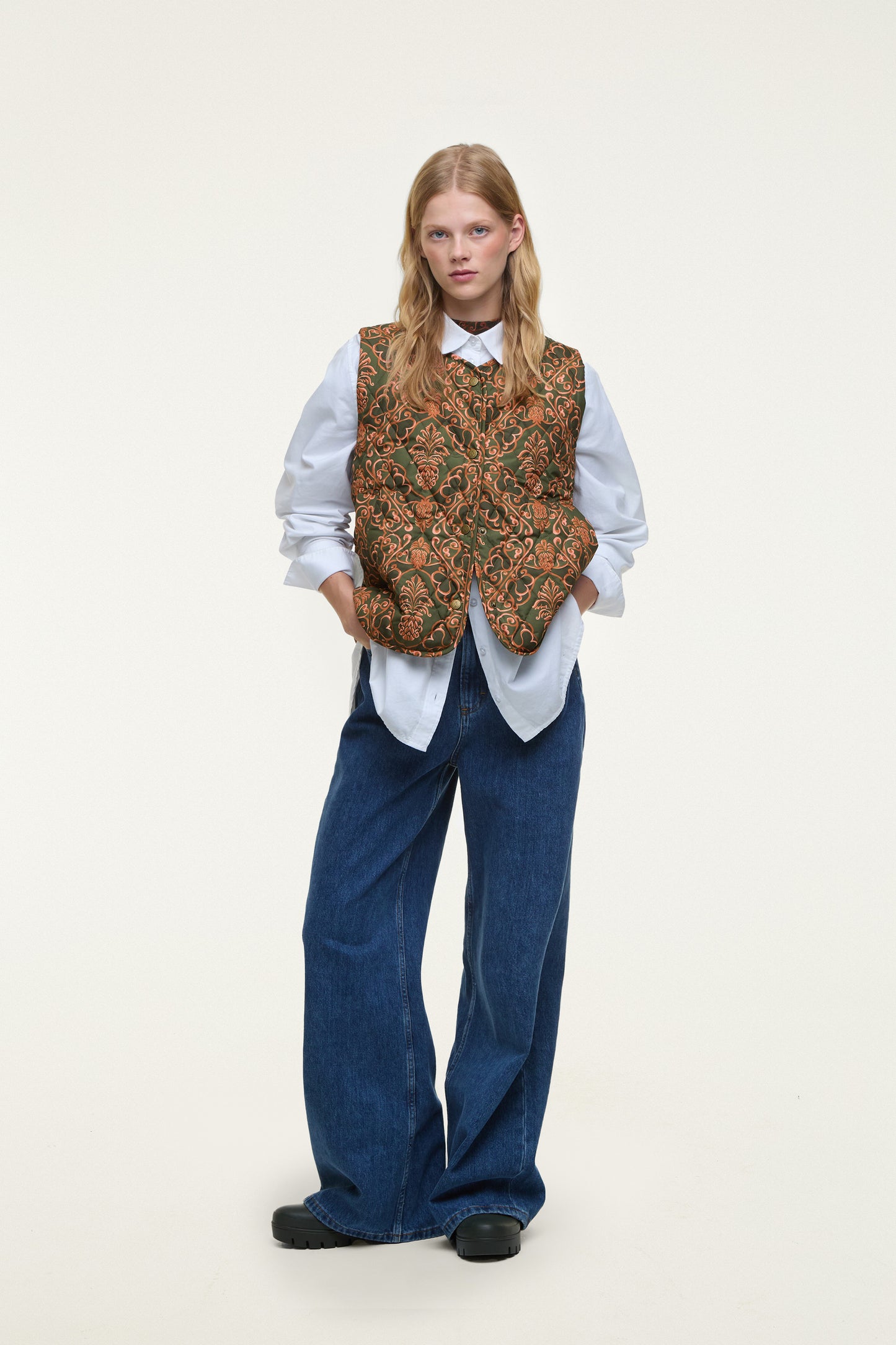 Barbour x Farm Rio Green Fernanda Liner