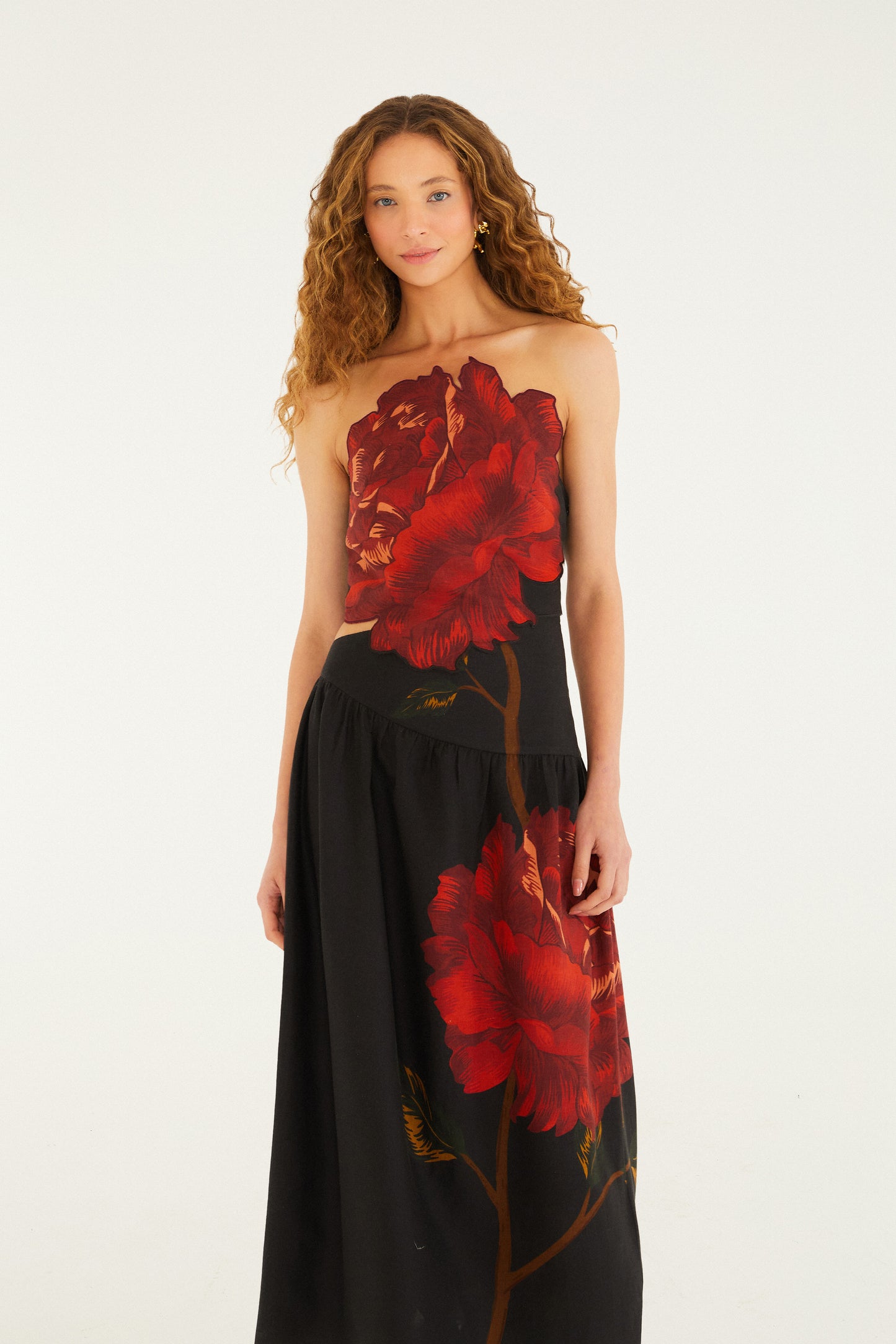 Black Rosalia Artisanal Lenzing Ecovero Euroflax Midi Dress