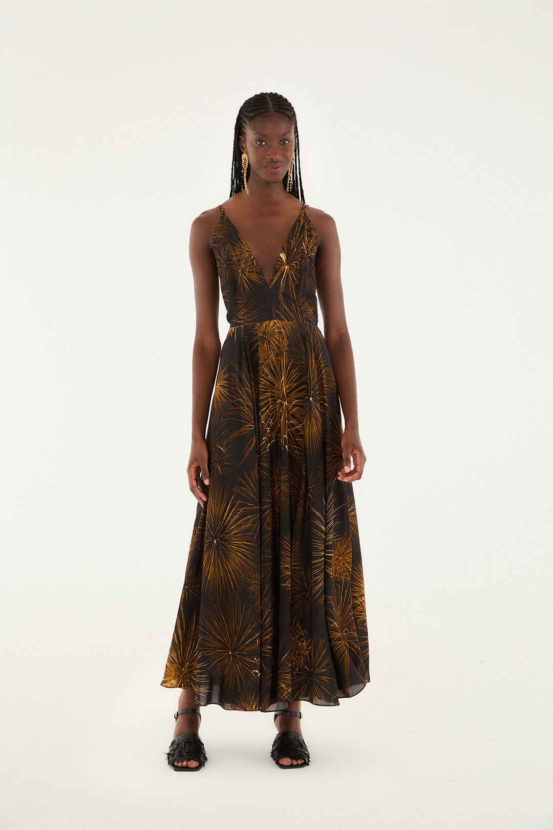 ألعاب نارية فستان Blacklessless Maxi