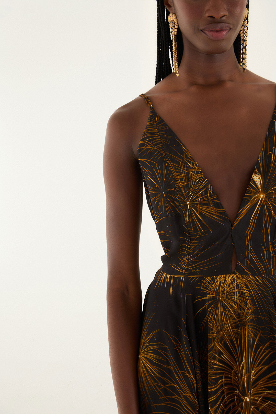 ألعاب نارية فستان Blacklessless Maxi