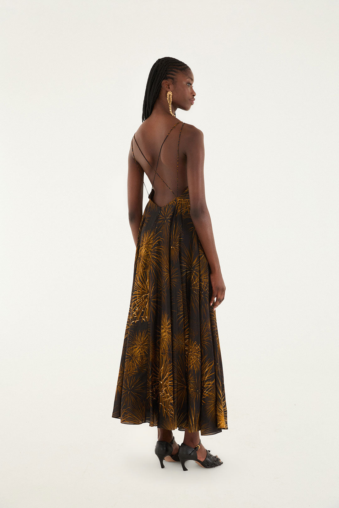 ألعاب نارية فستان Blacklessless Maxi