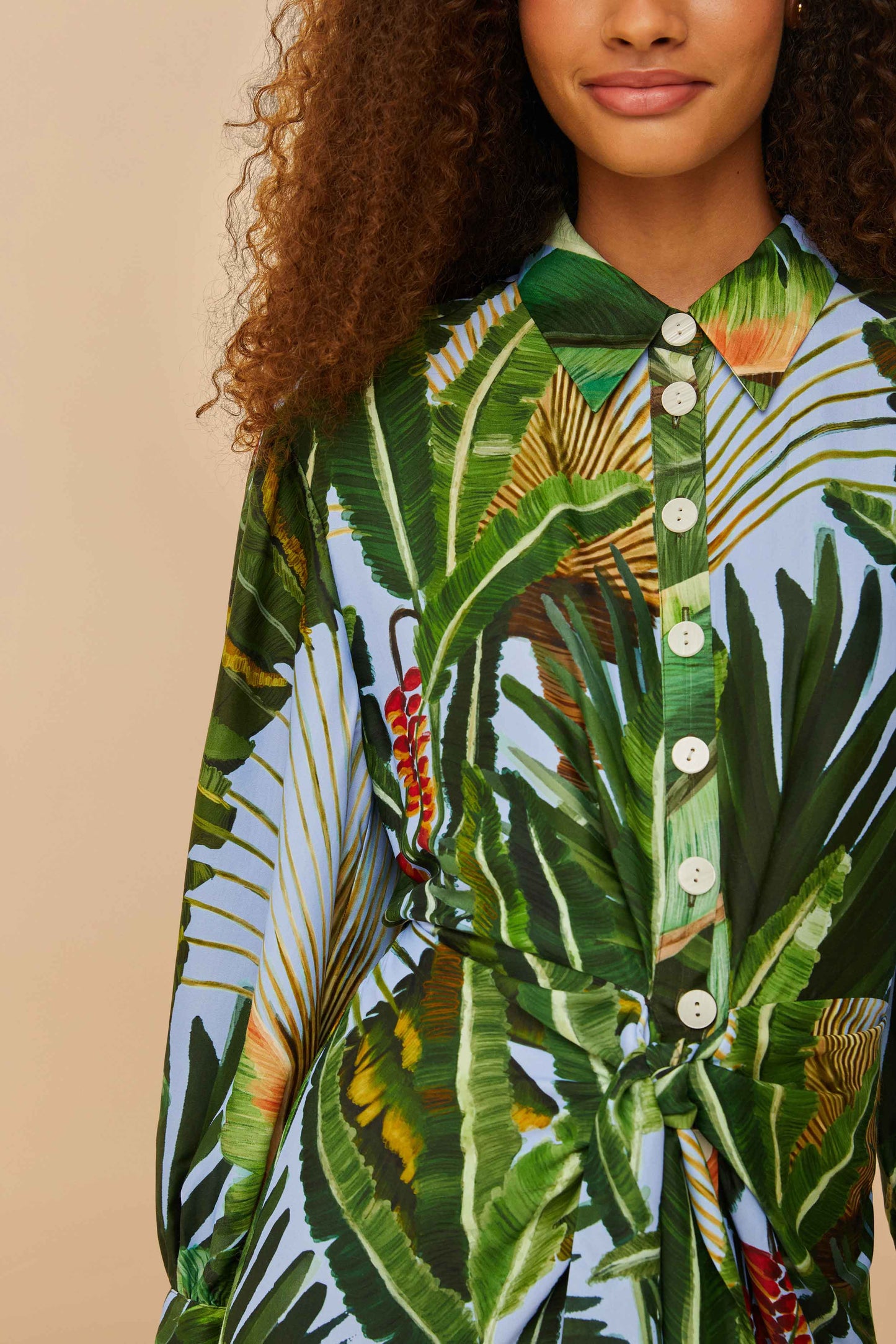 Amazonia Forest Blue Midi Dress
