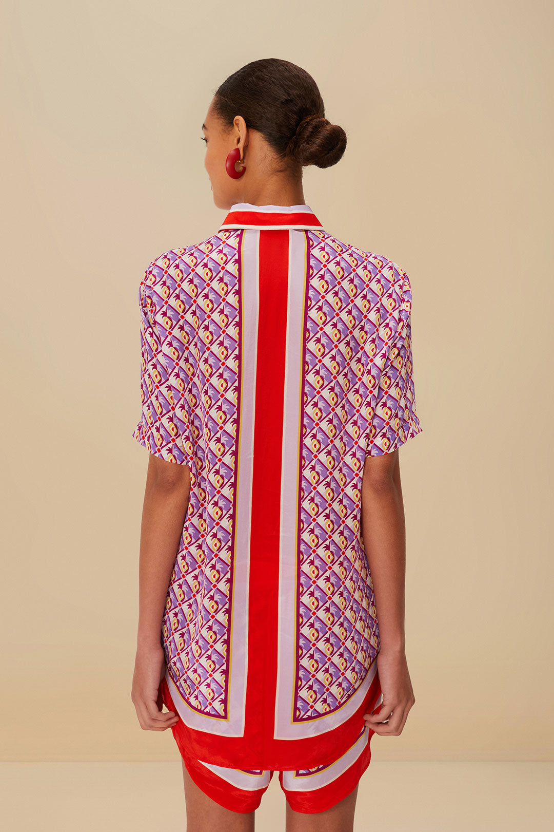 Graphic Pineapple Scarf Multicolor Shirt
