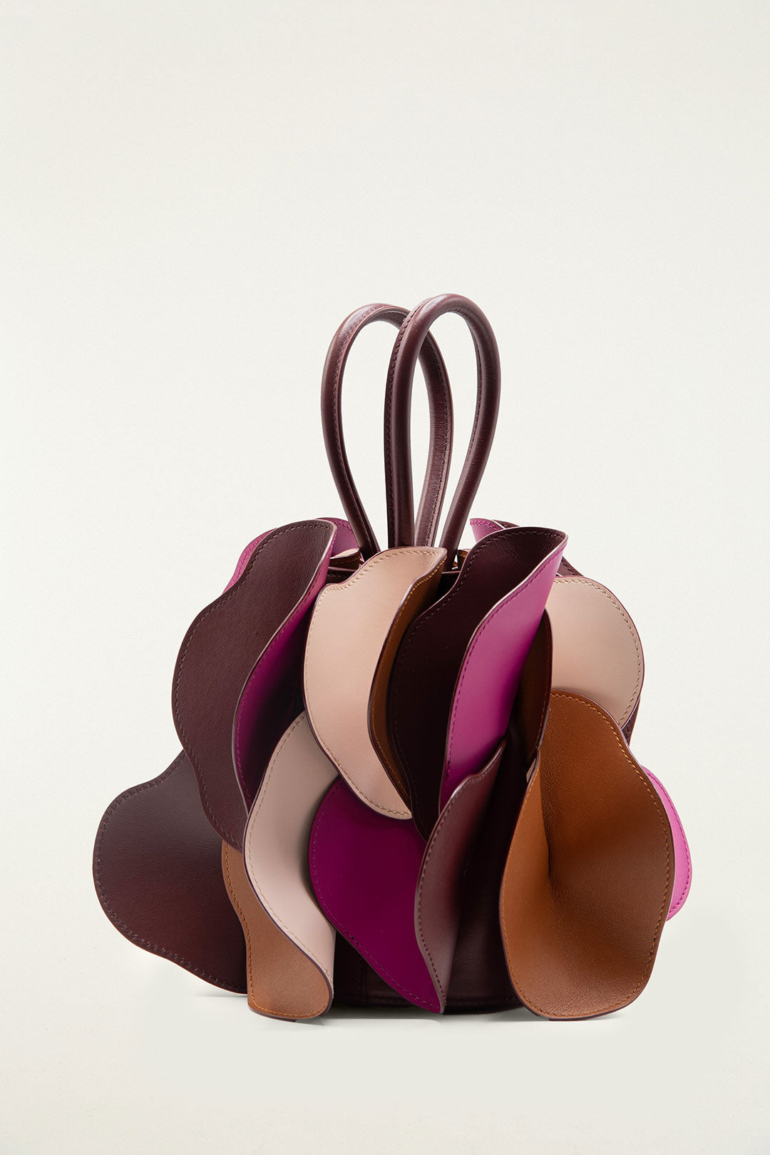 multicolor leather flower bag