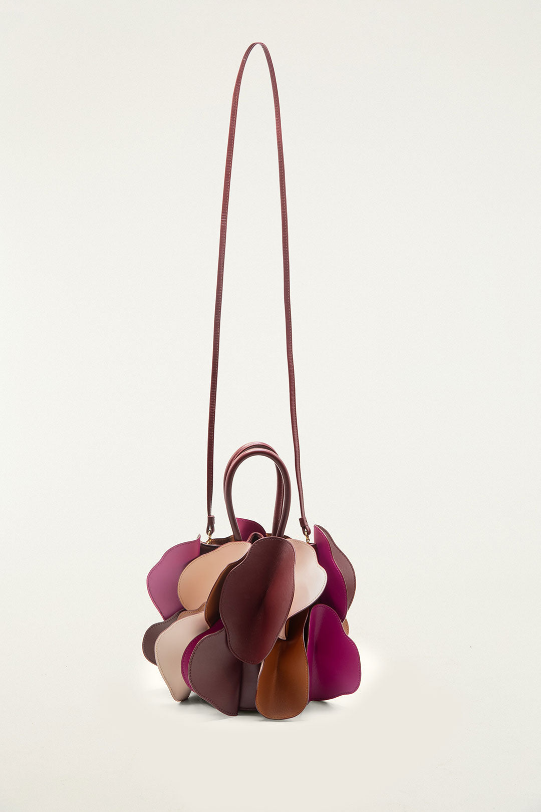 multicolor leather flower bag