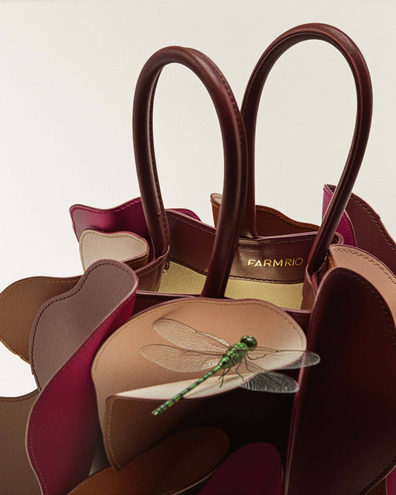 multicolor leather flower bag