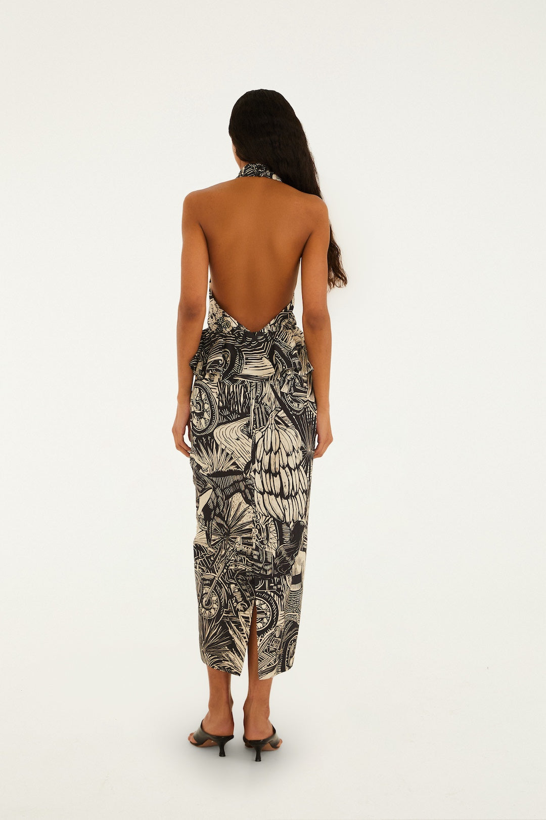 Ruta Beige Embroidered Lenzing Ecovero Euroflax Maxi Dress