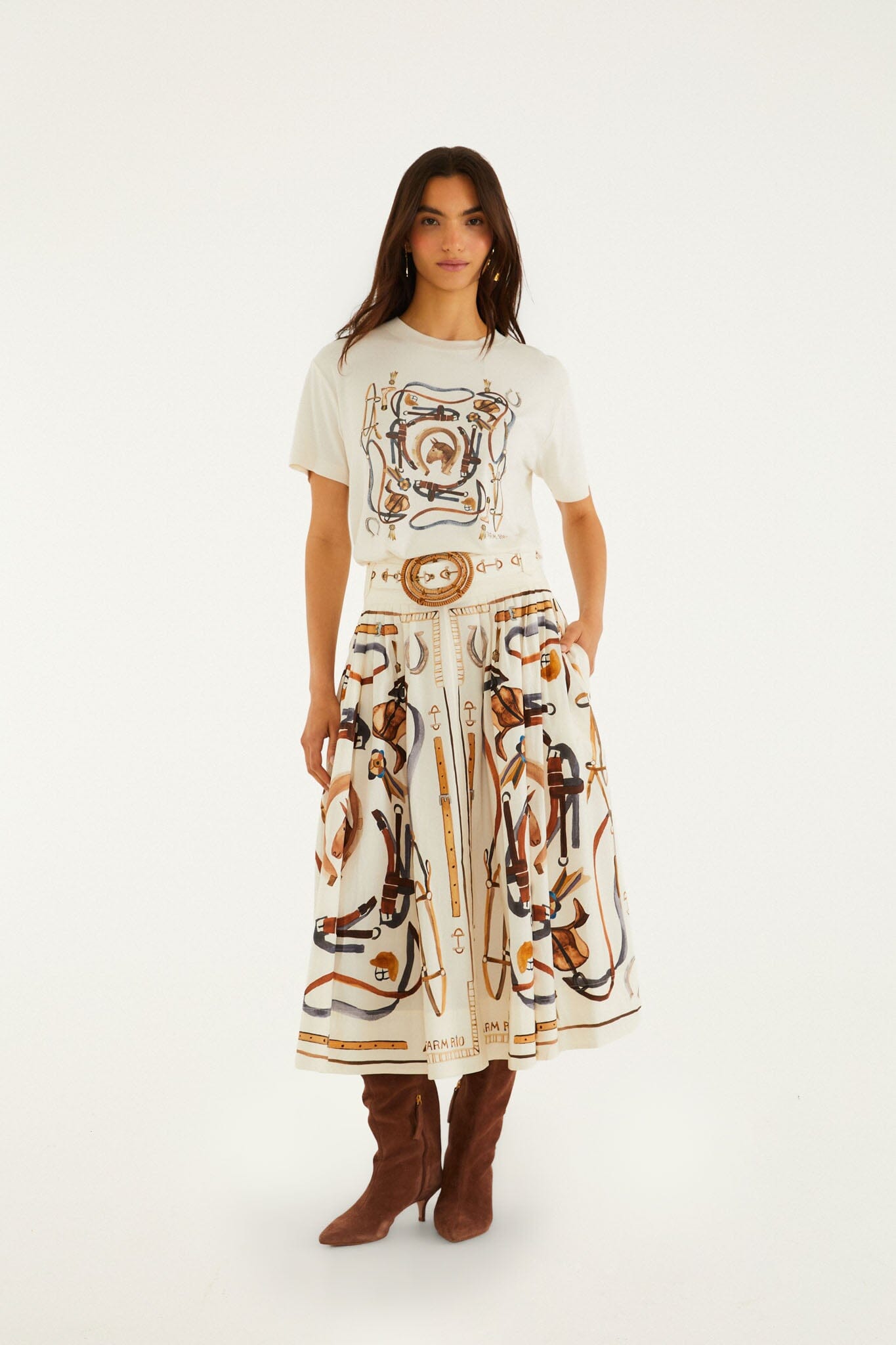 Off-White Equestrian Short Sleeve T-Shirt