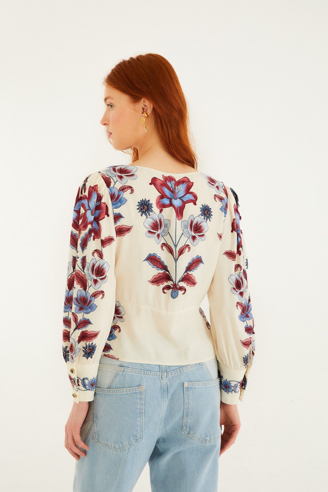 Off-White Malu Winter Buttoned Long Sleeve Blouse