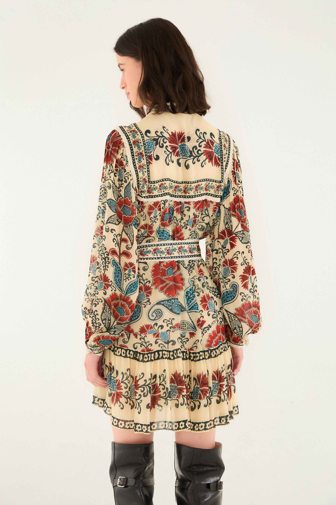 Francesca Sand Long Sleeve Mini Dress