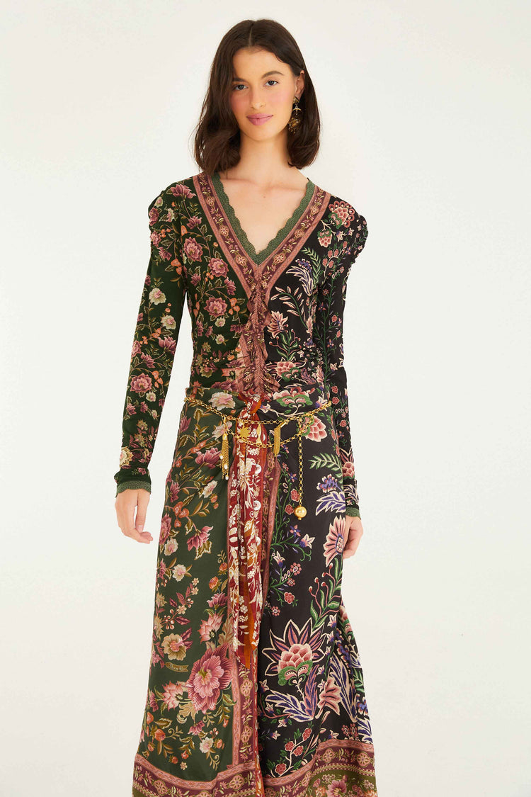 مختلط Winter Garden Lenzing ™ Ecovero ™ Viscose Midi Skirt