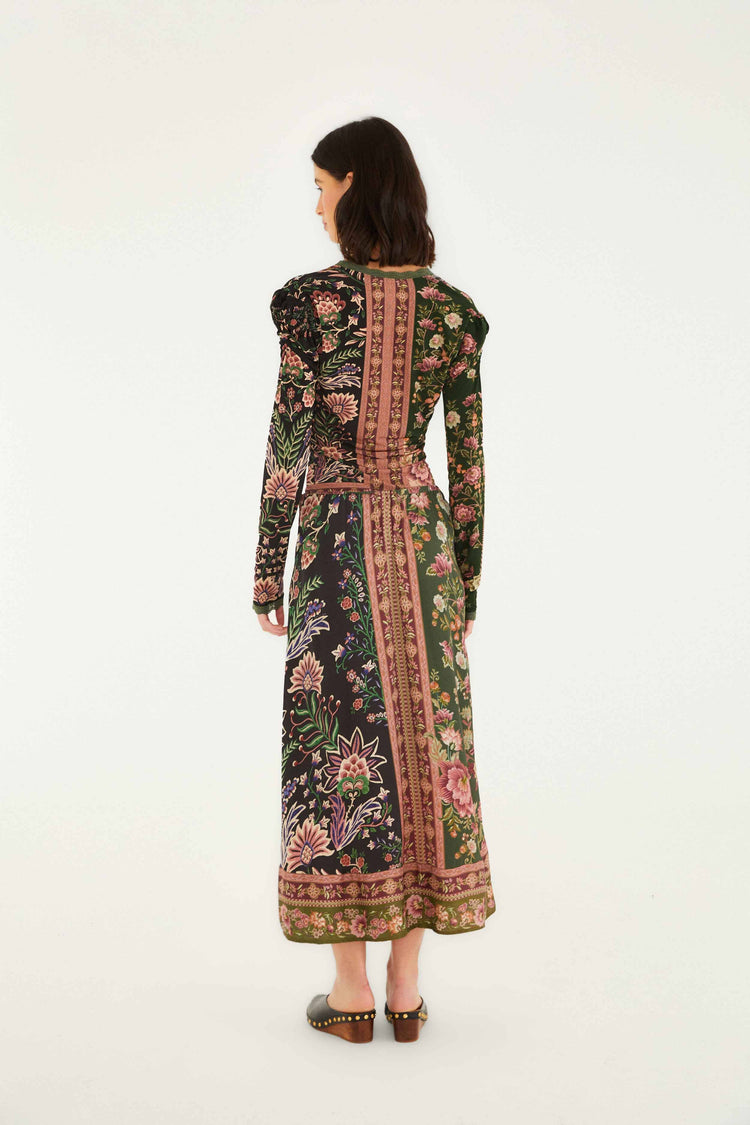 مختلط Winter Garden Lenzing ™ Ecovero ™ Viscose Midi Skirt
