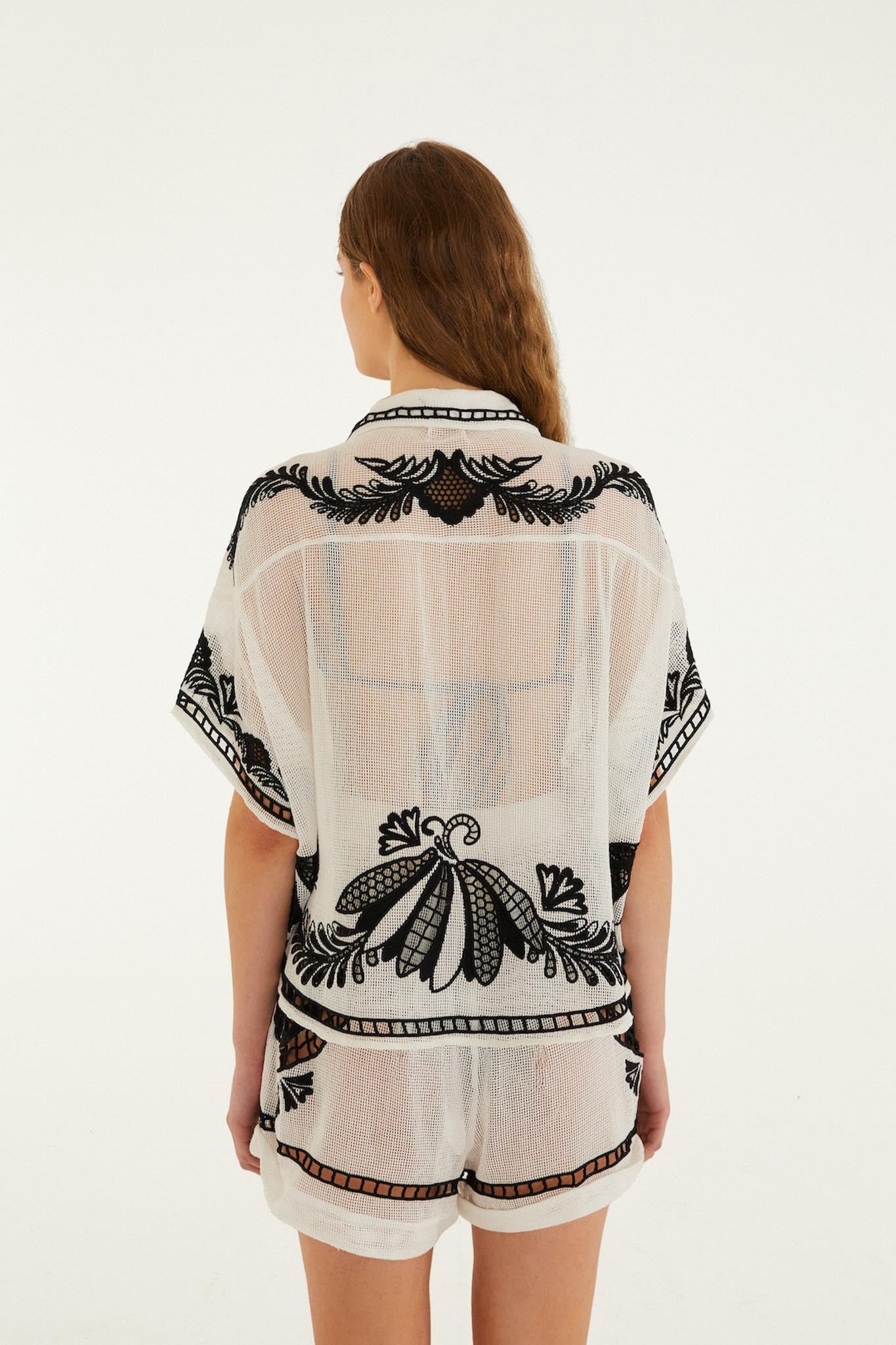 Off-White Copacabana Beach Fishnet Blouse